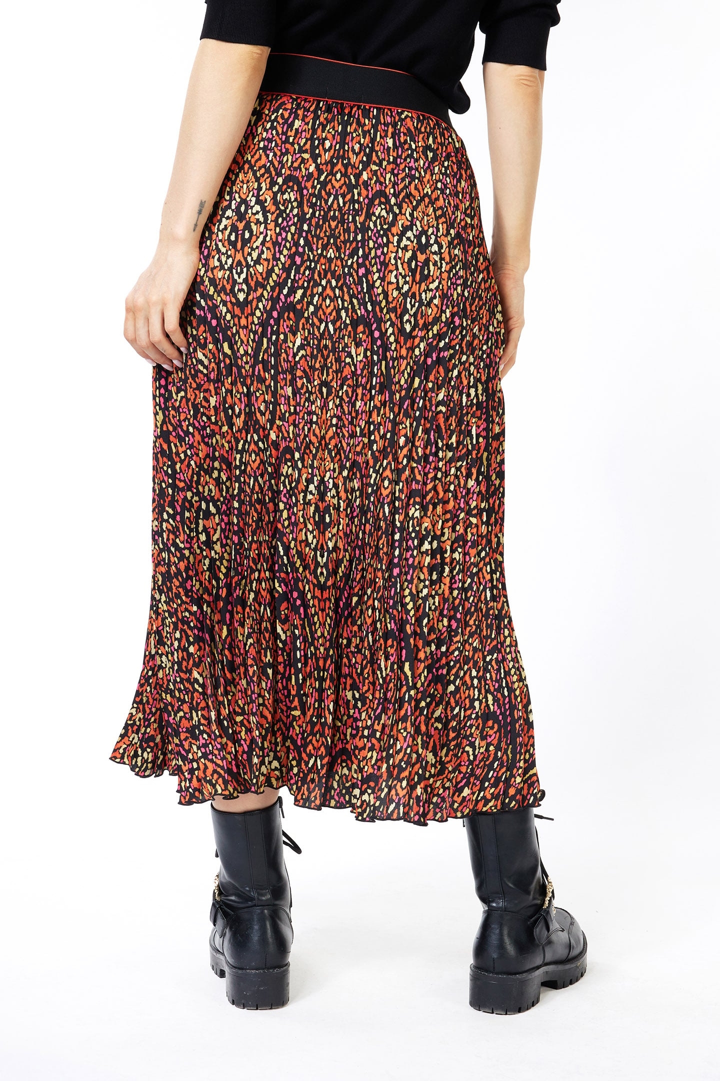 SKIRT PLISSE SATEEN REWILDING PRINT 3