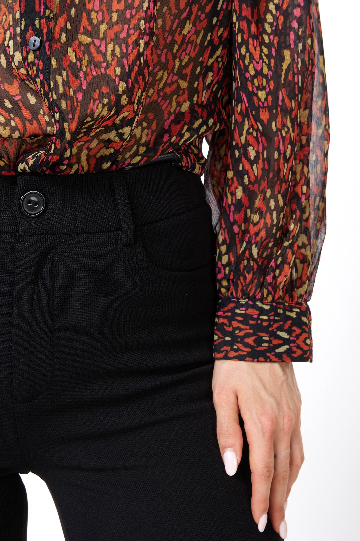 TROUSERS STRUCTURE FLAIR BLACK 6