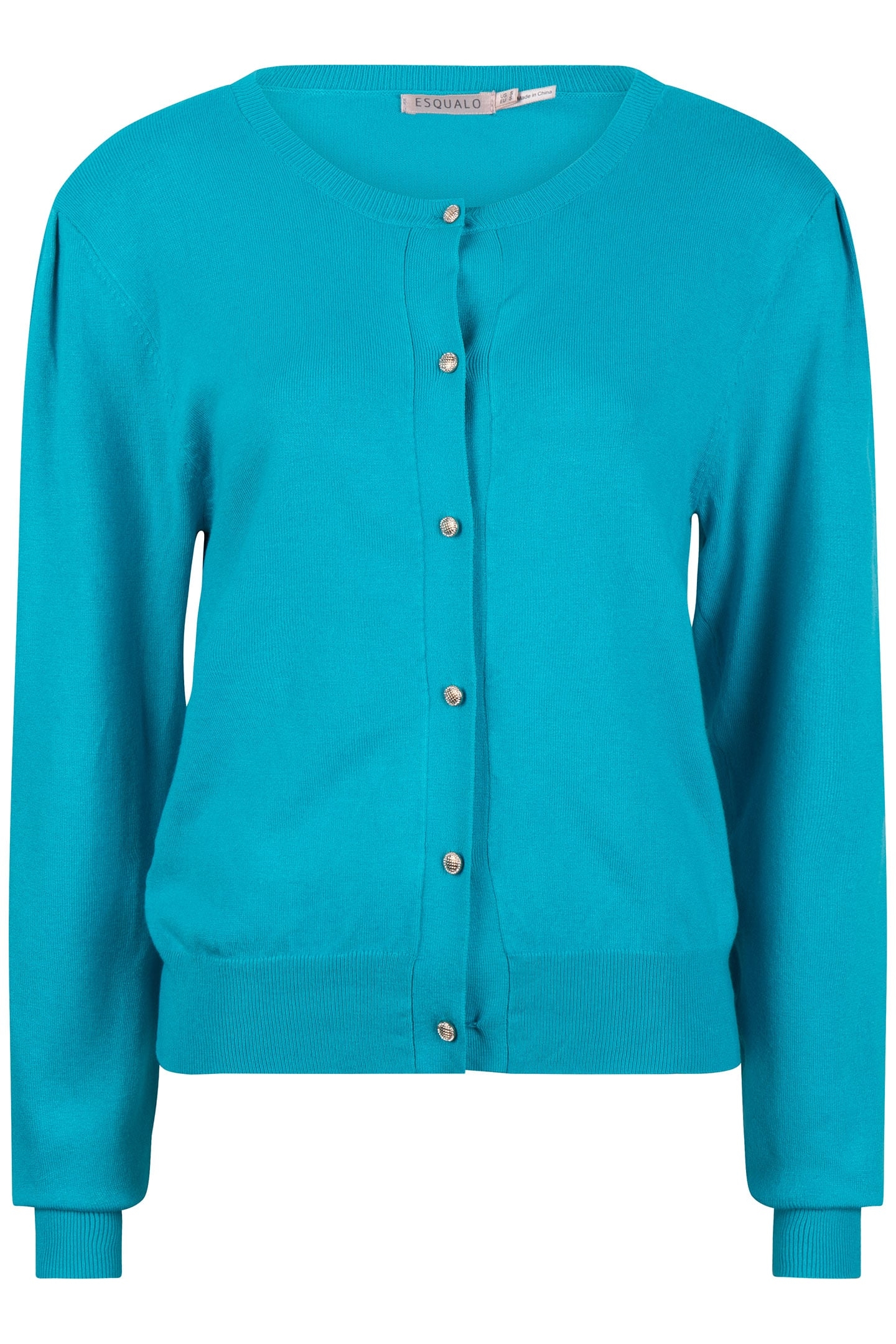 CARDIGAN PUFF SLVE BASIC KNIT PEACOCK BLUE 7