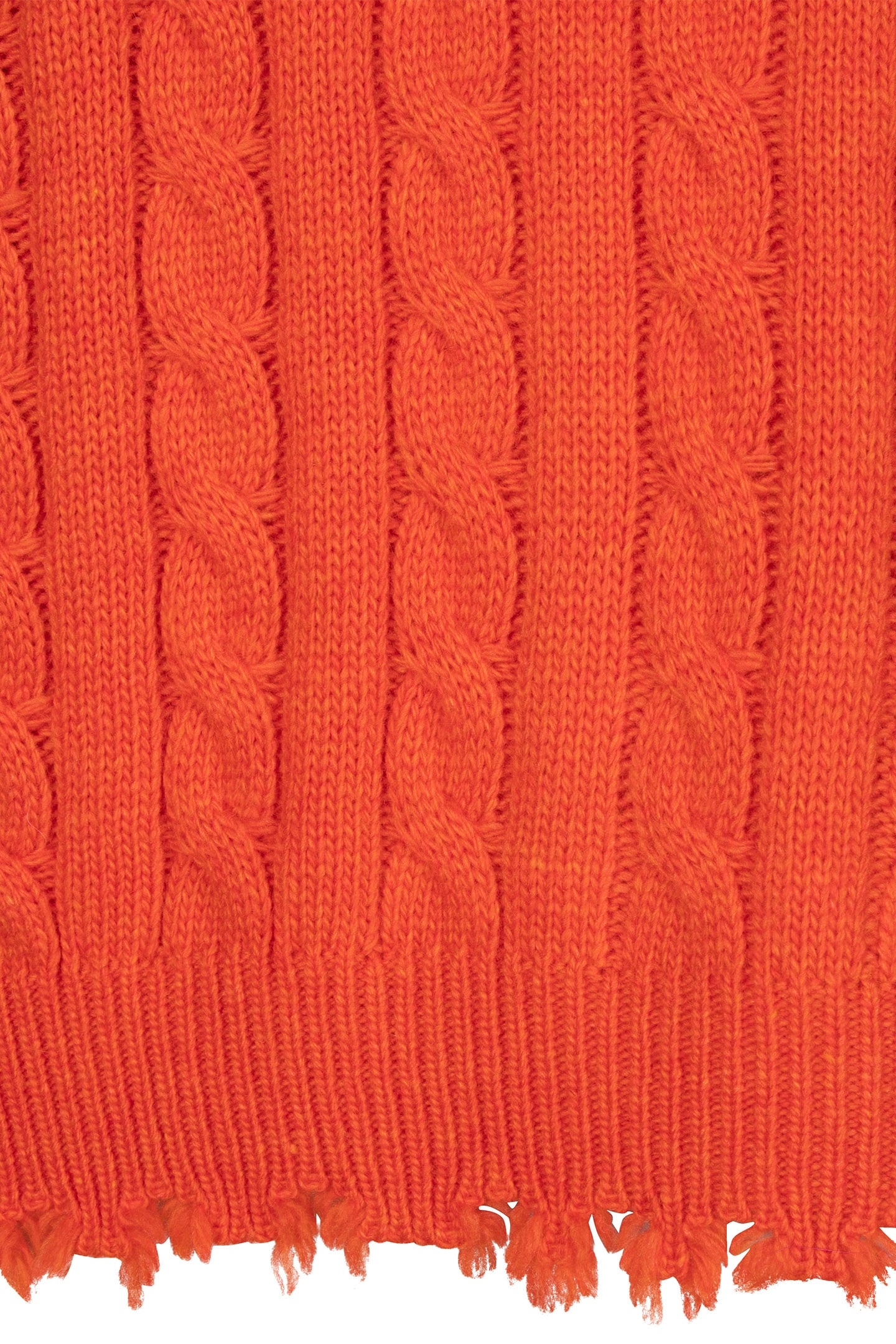 SWEATER CABLES RAW EDGE ORANGE 8