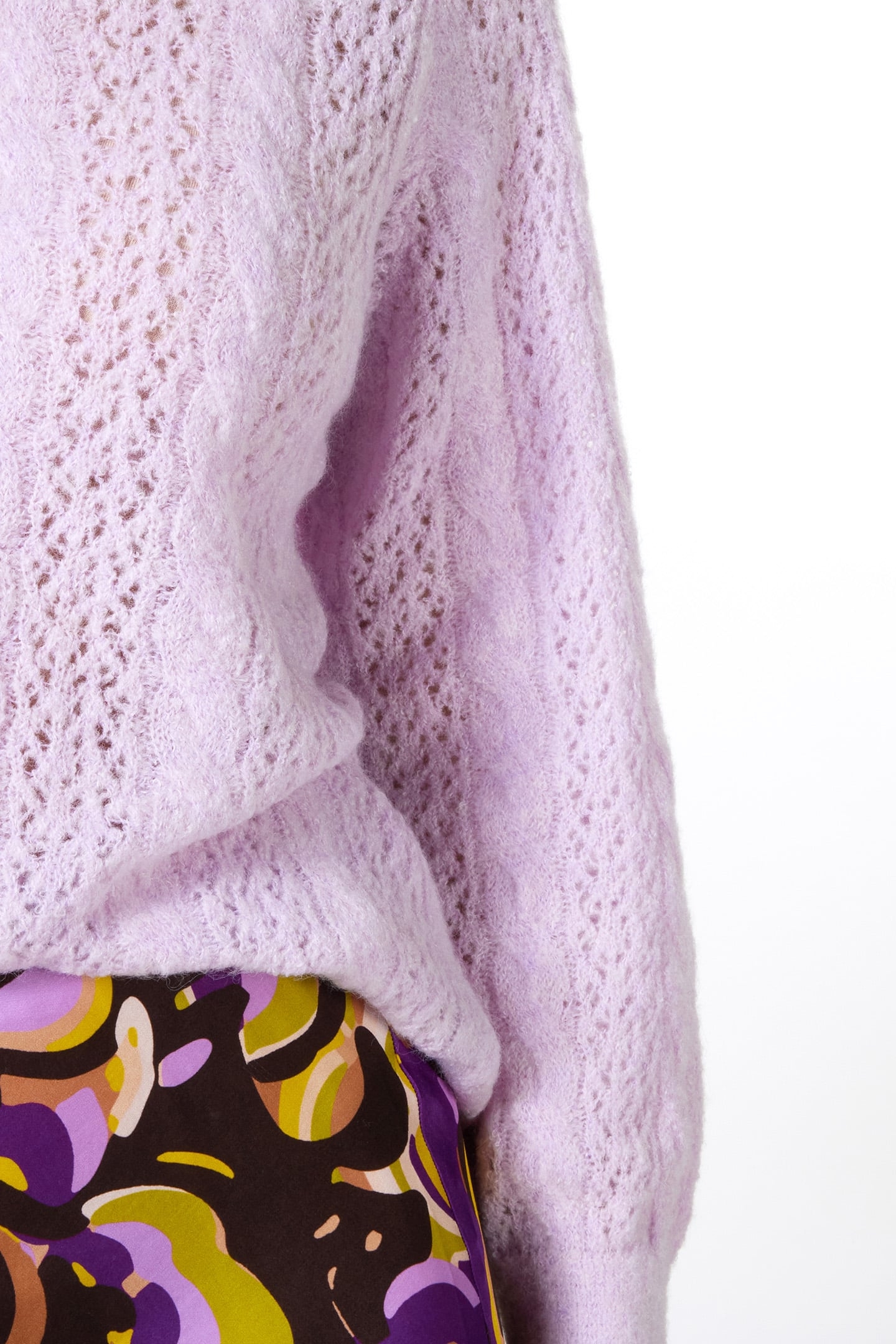 SWEATER CABLE AJOUR LILAC 7