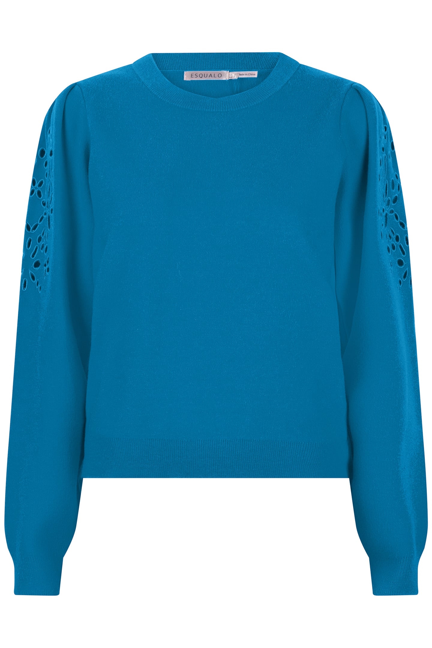 SWEATER EMBROIDERY ANGLAISE PETROL 3