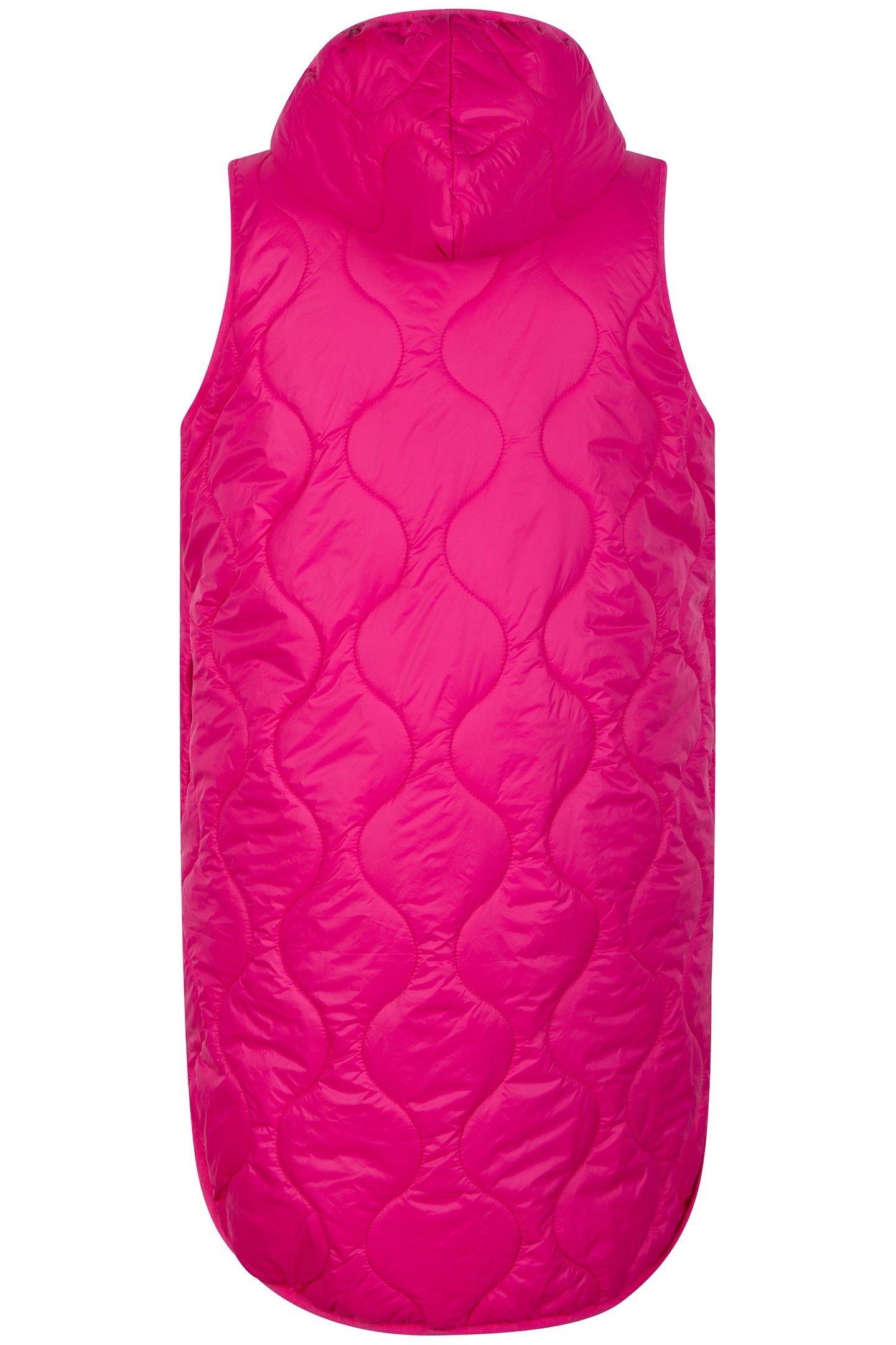 BODYWARMER QUILTED LONG FUCHSIA 8