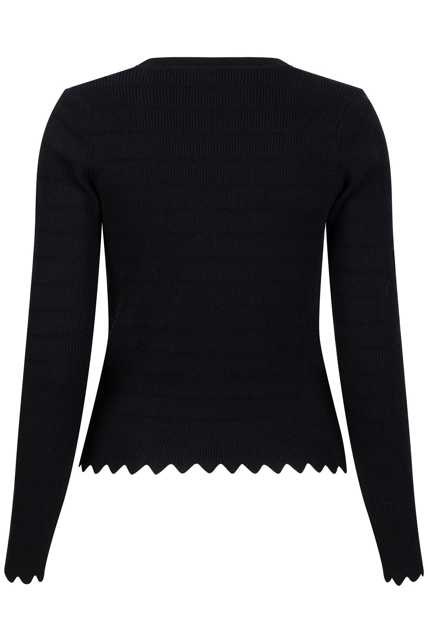 CARDIGAN SHORT FANCY KNIT BLACK 6