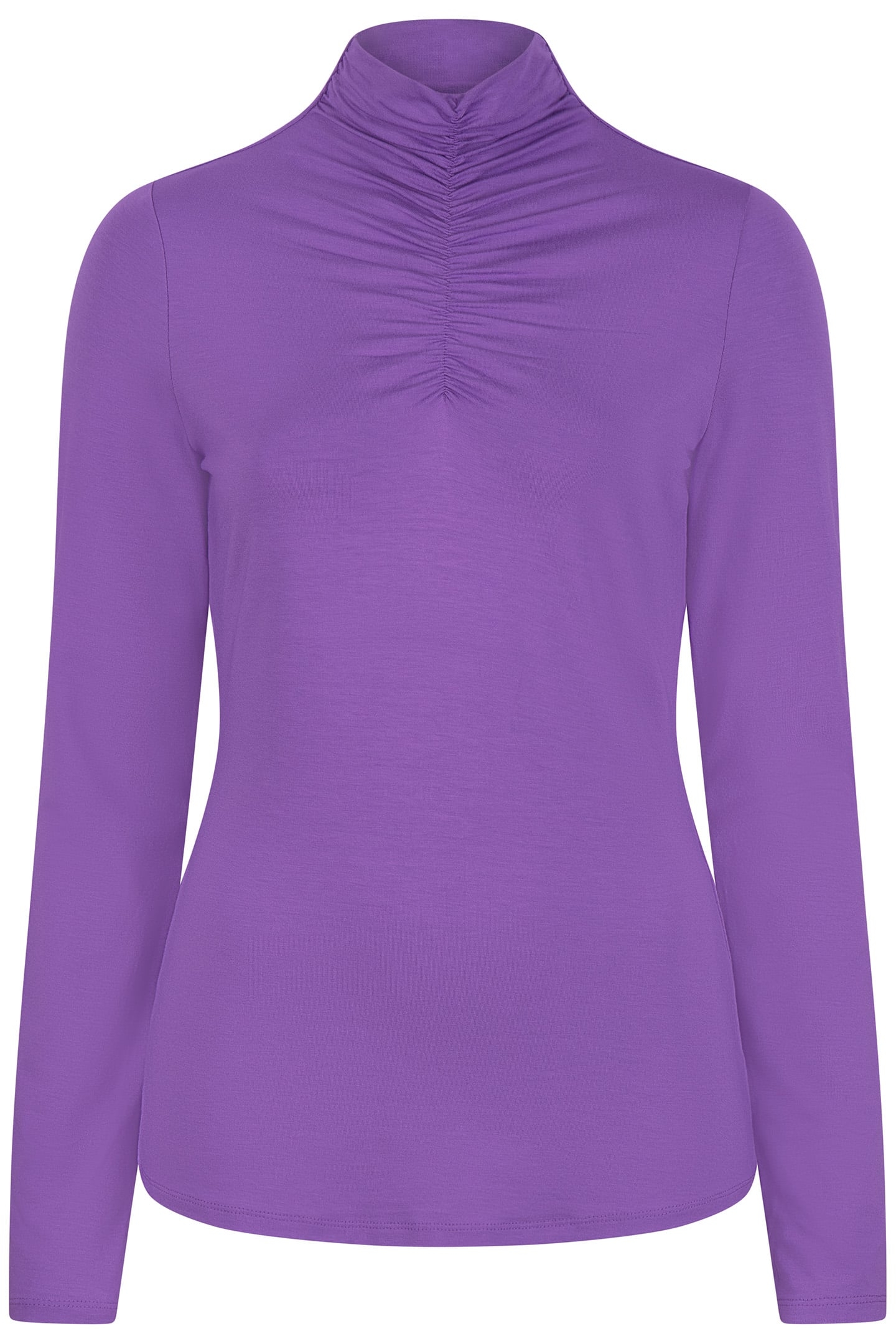 TOP SMOCKED NECKLINE SOLID SJ DEEP LAVENDER 5