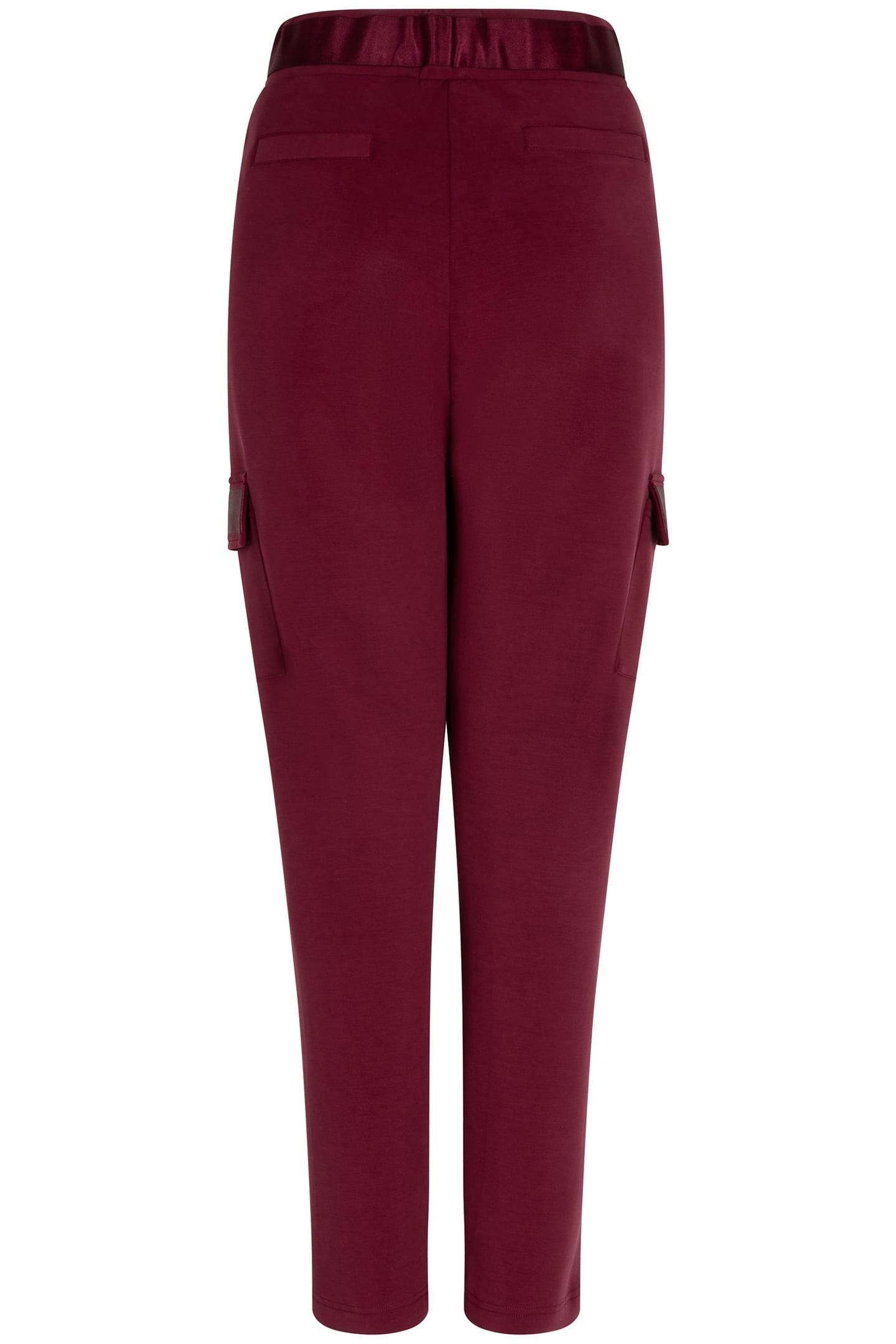 TROUSER CARGO SATIN MODAL WINE RED 6