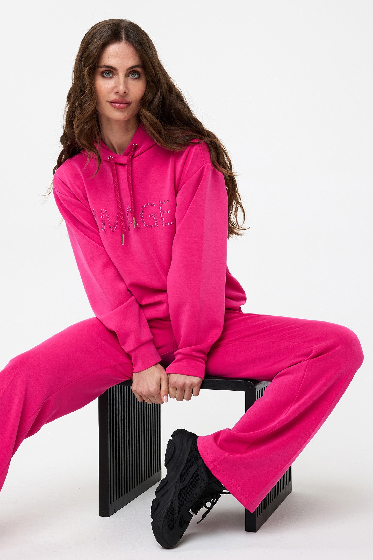 TROUSERS FLAIR MODAL CERISE PINK 3