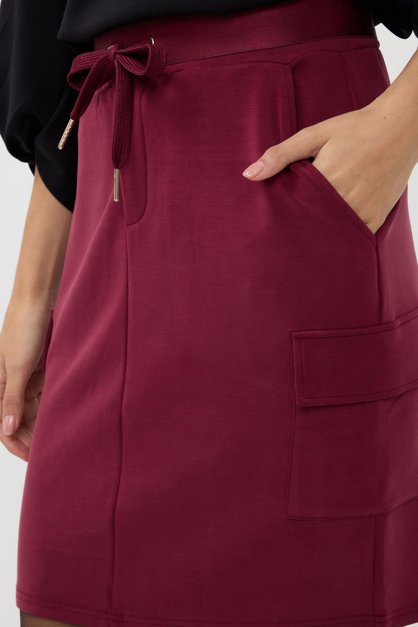 SKIRT CARGO MODAL WINE RED 8