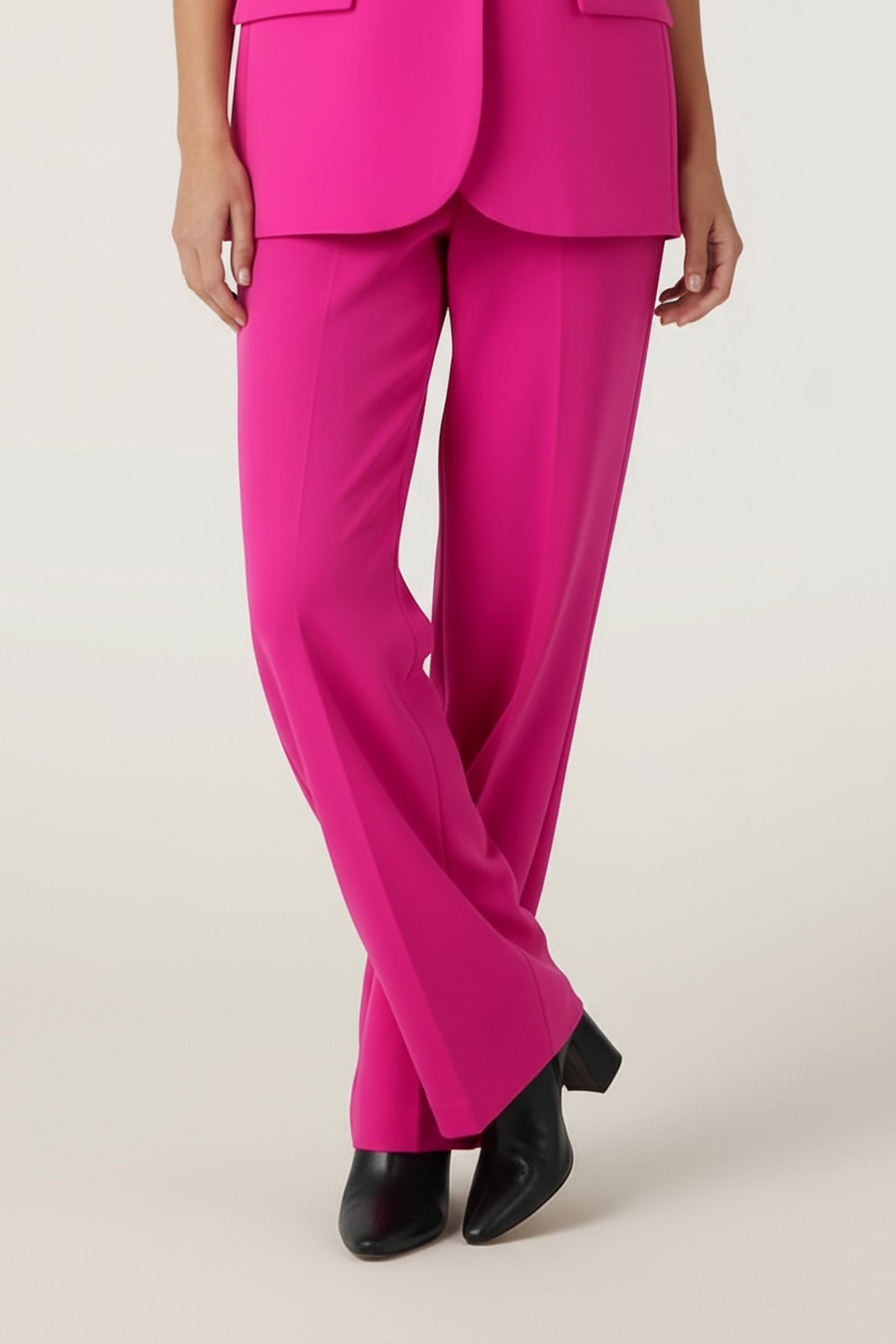 TROUSERS WIDE ELASTIC CITY NEON CERISE 2