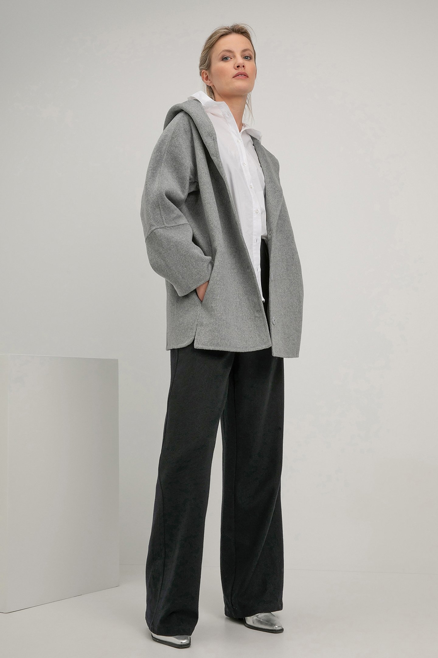 HELENA COAT STEEL GREY MELANGE 2
