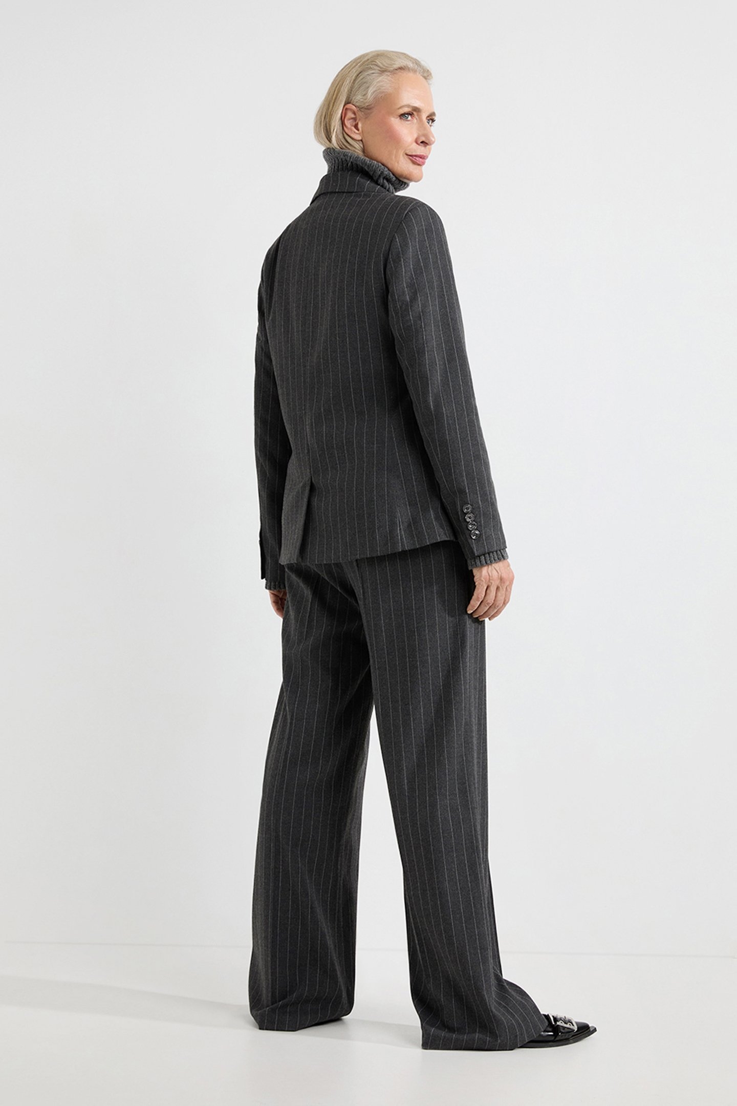ANTONIA BLAZER ANTHRACITE STRIPE 2