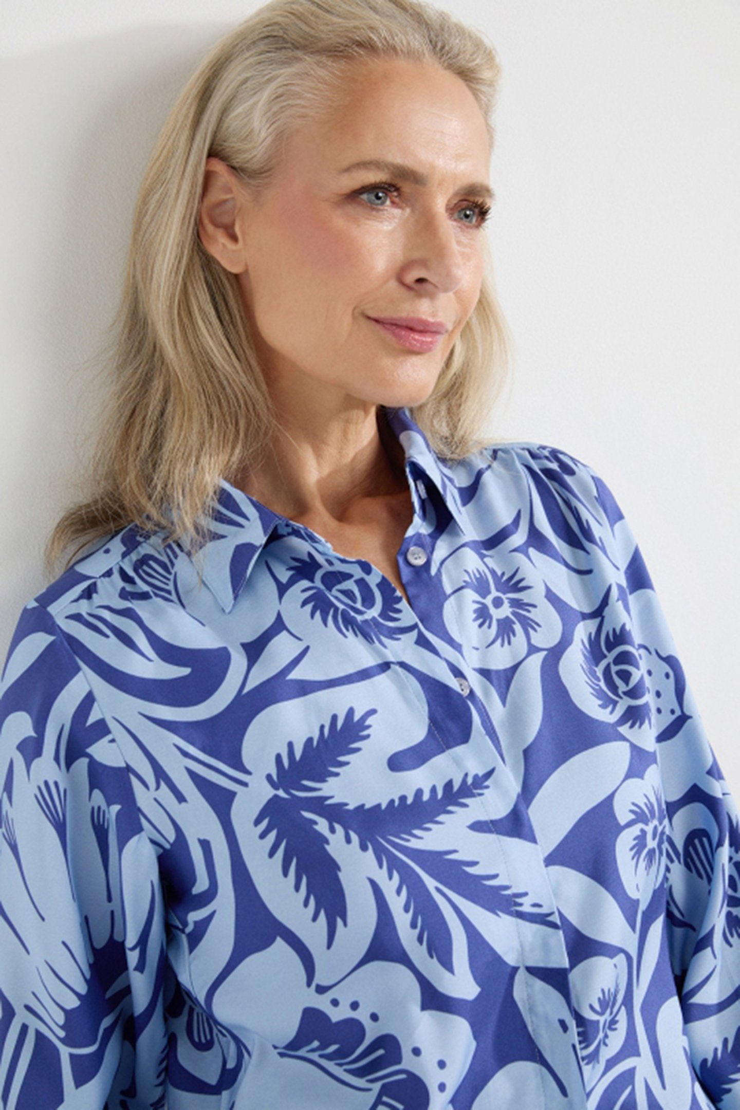 ARMAND BLOUSE OCEAN BLUE PRINT 4