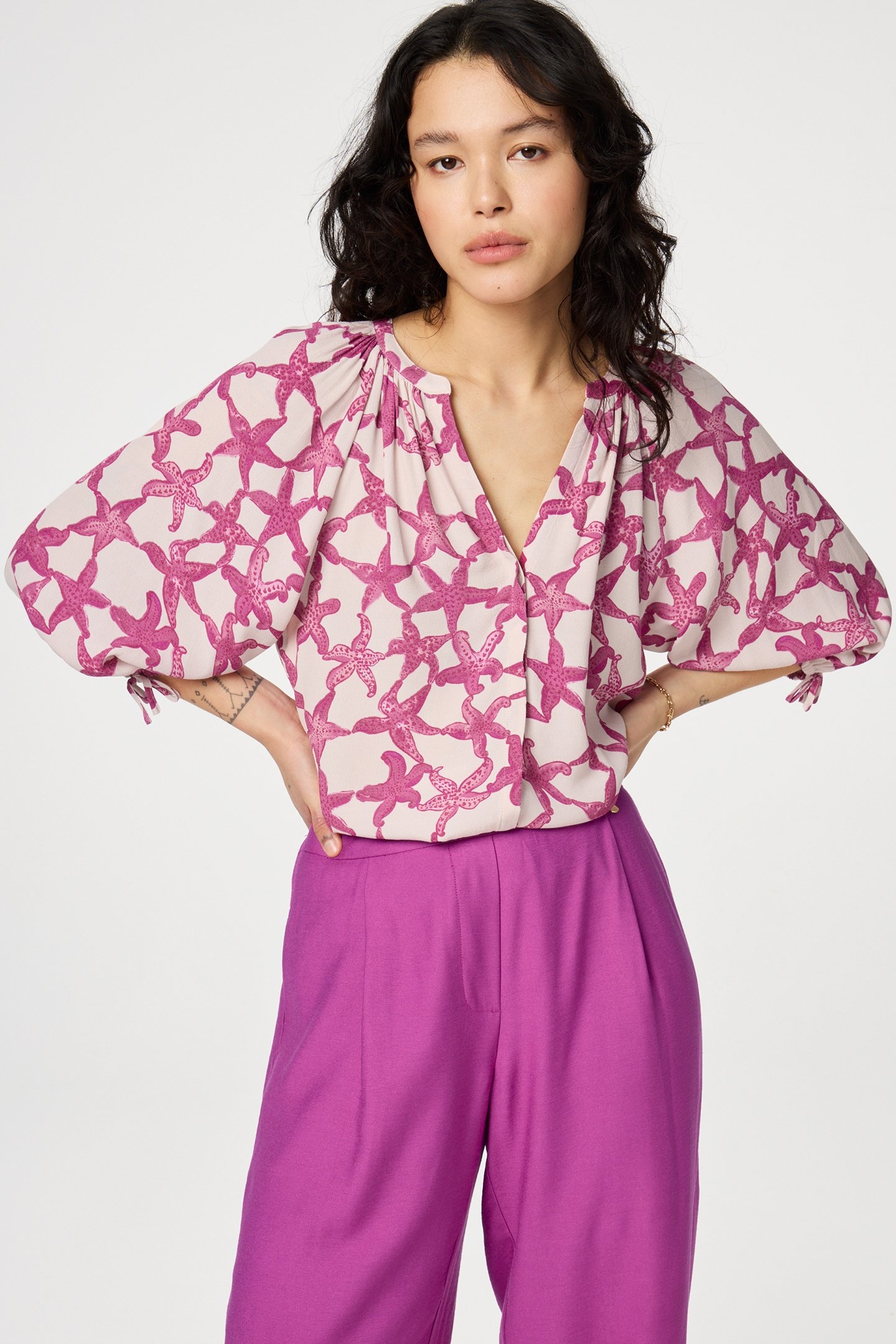 COOPER BLOUSE PINK MONEY/PINK PUNC 1