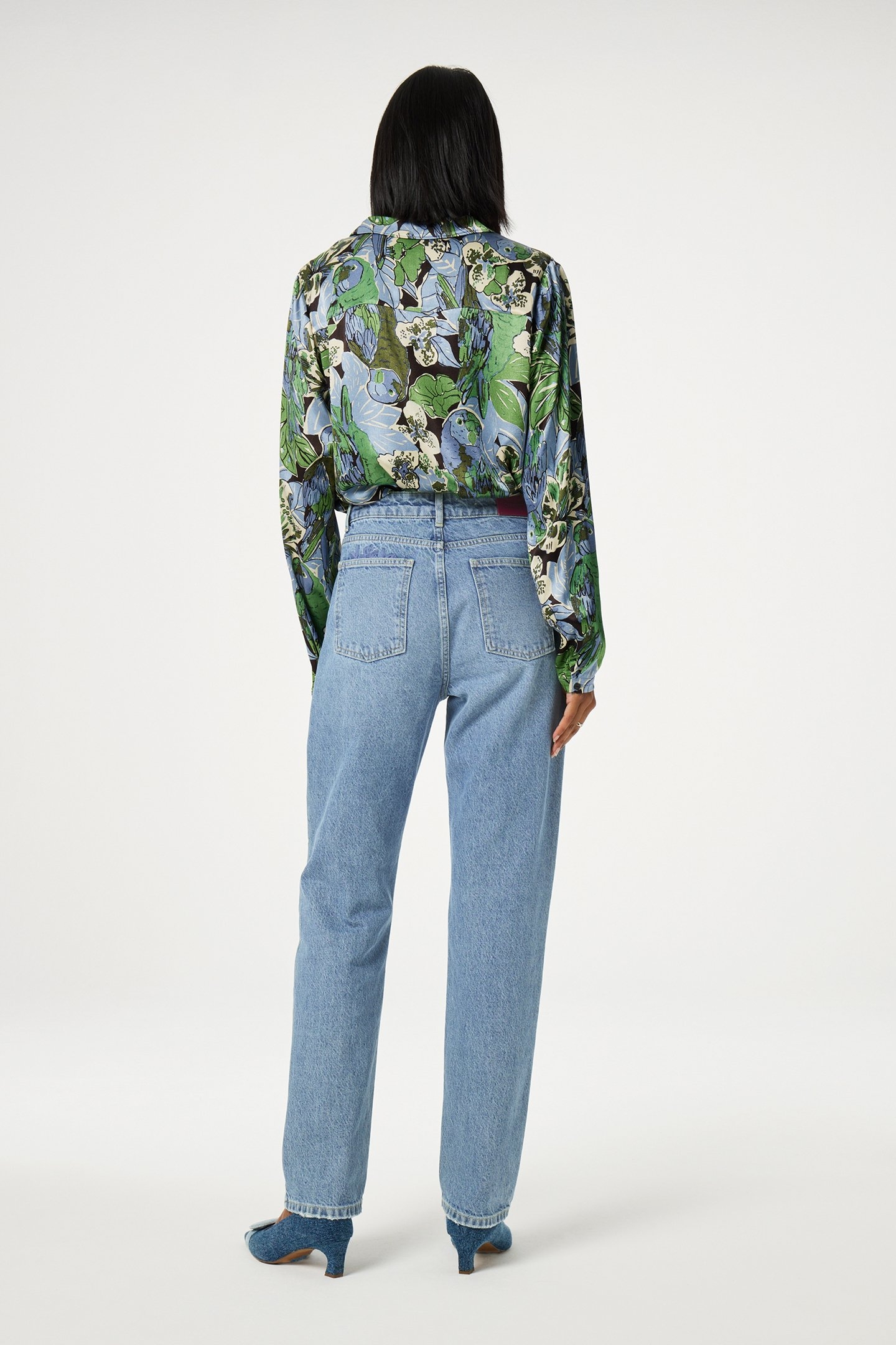 SUNRISE BLOUSE BLACK/PARROT GREEN 3