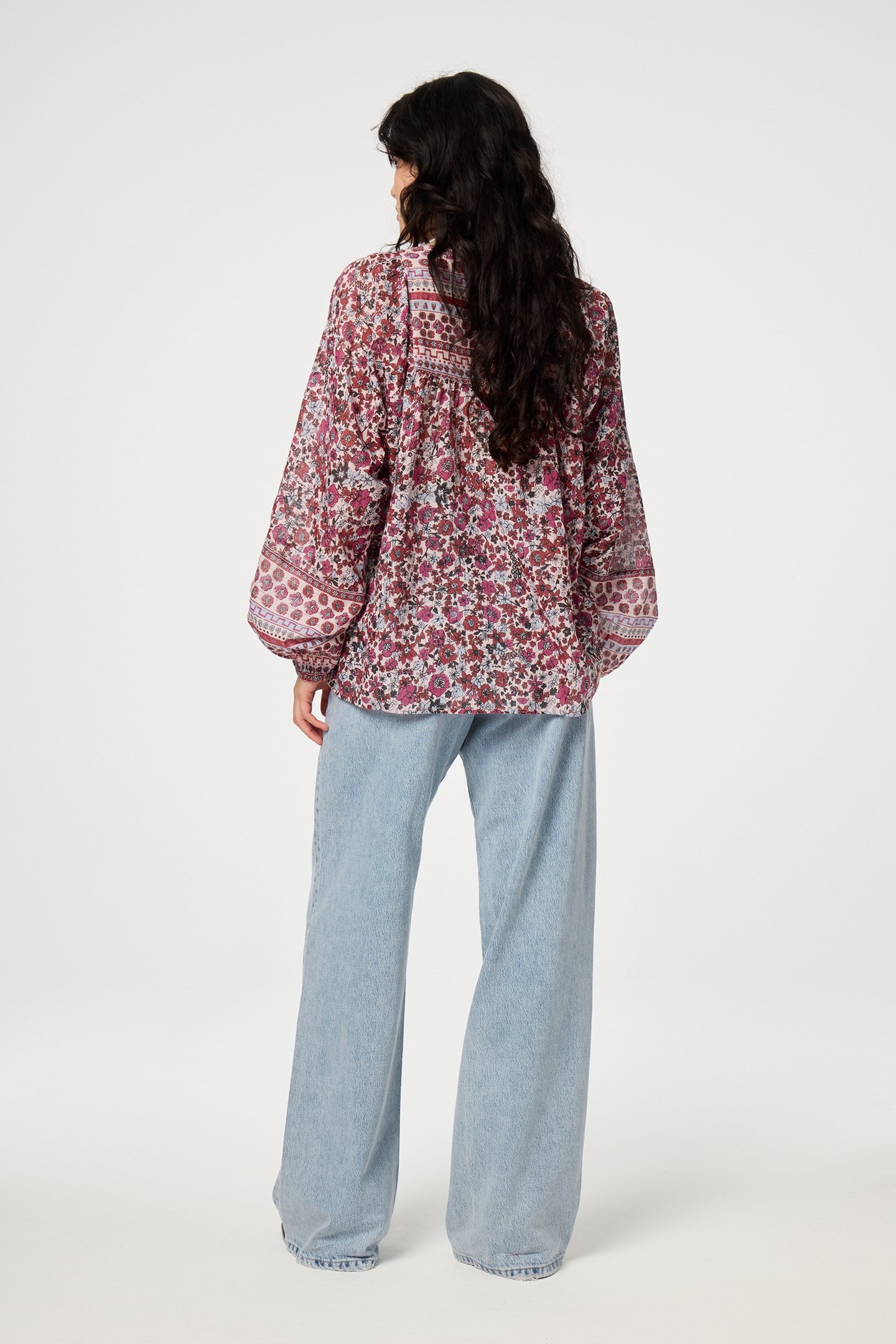 ANAN TOP CERISE RED/POWDER BL 3