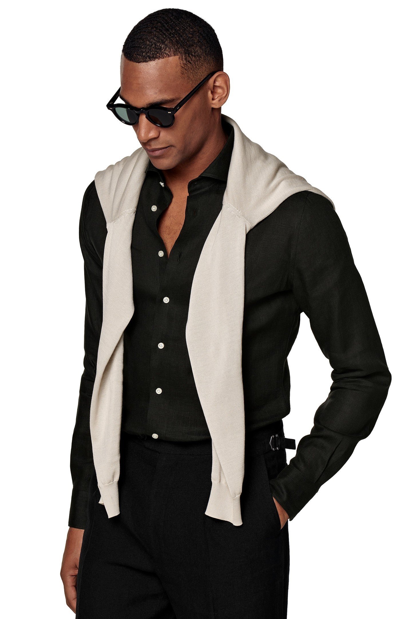 PURE LINEN BLACK BLACK 1