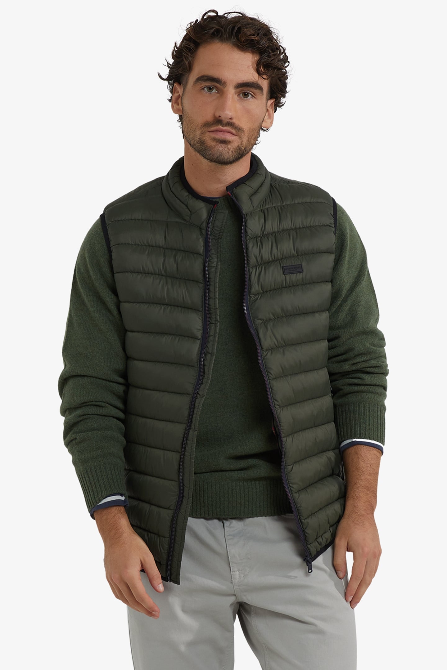 LIGHT WEIGHT BODYWARMER DARK OLIVE 1