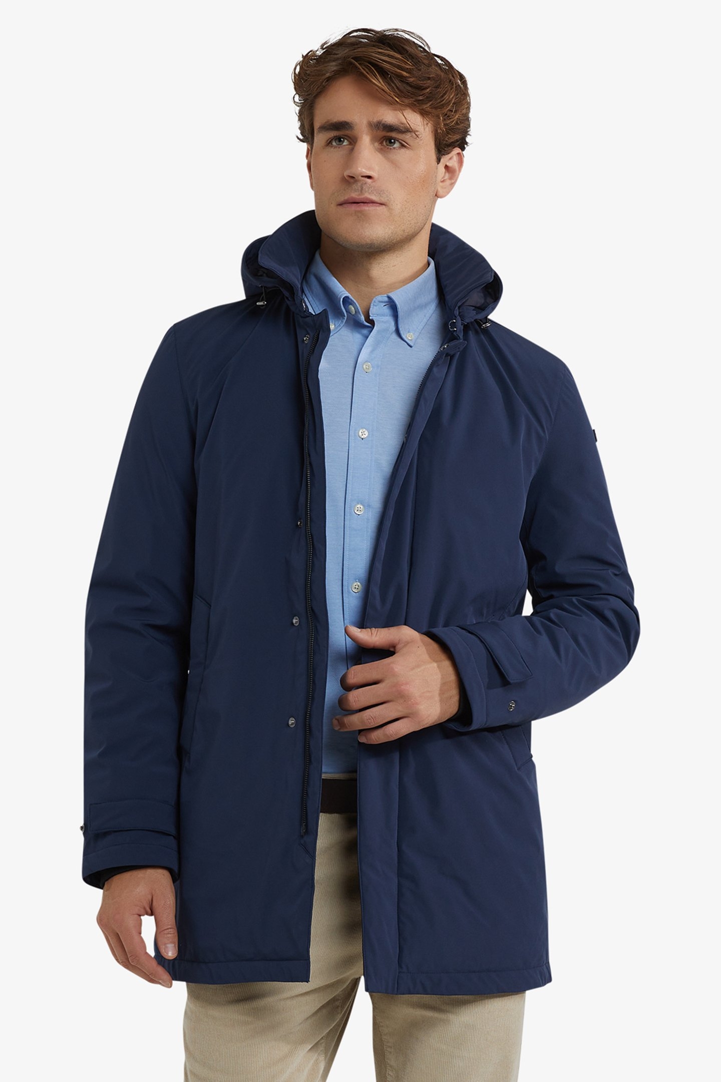 HOODED RAINCOAT NAVY 1