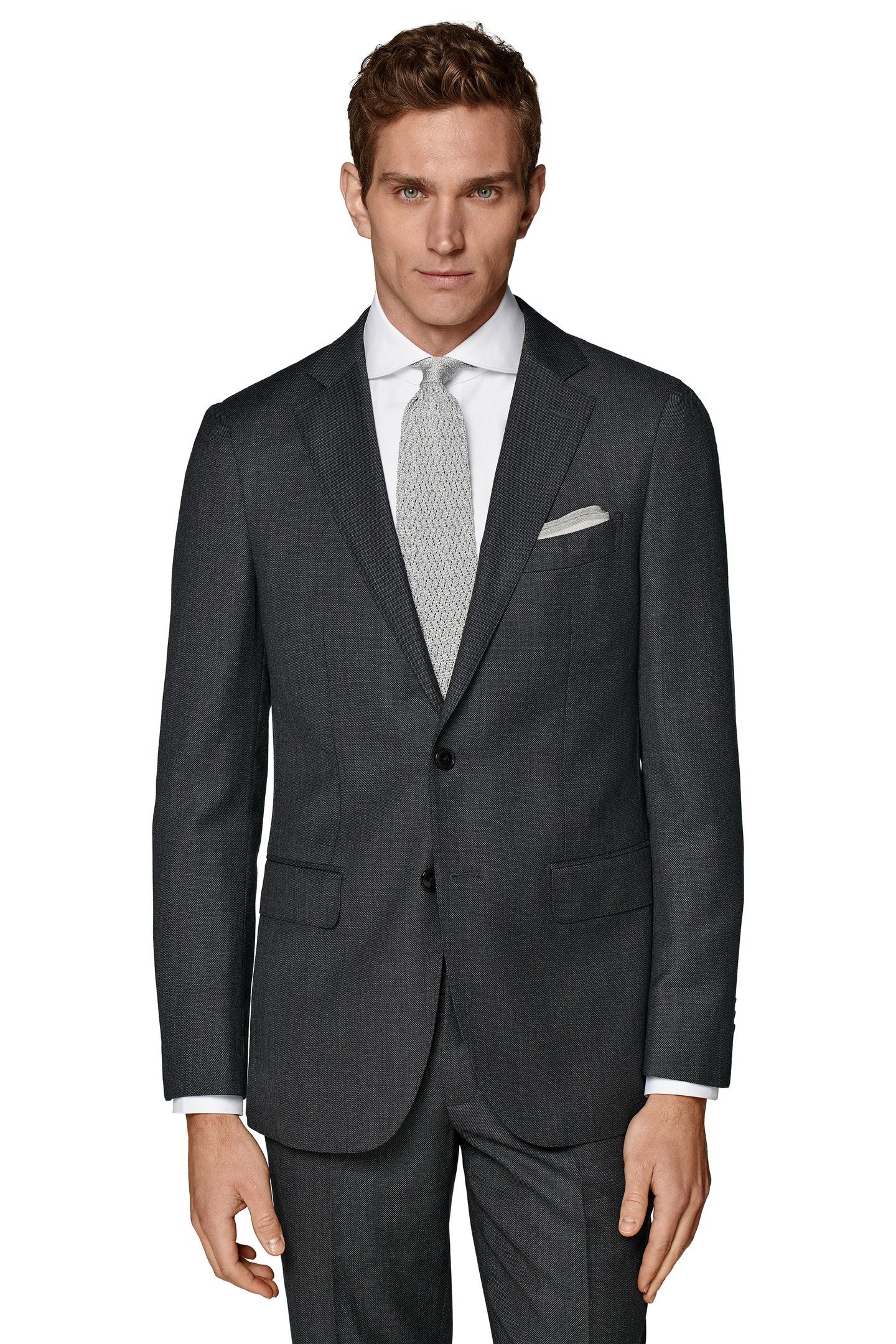 D. GREY PURE WOOL S130 DARK GREY 1