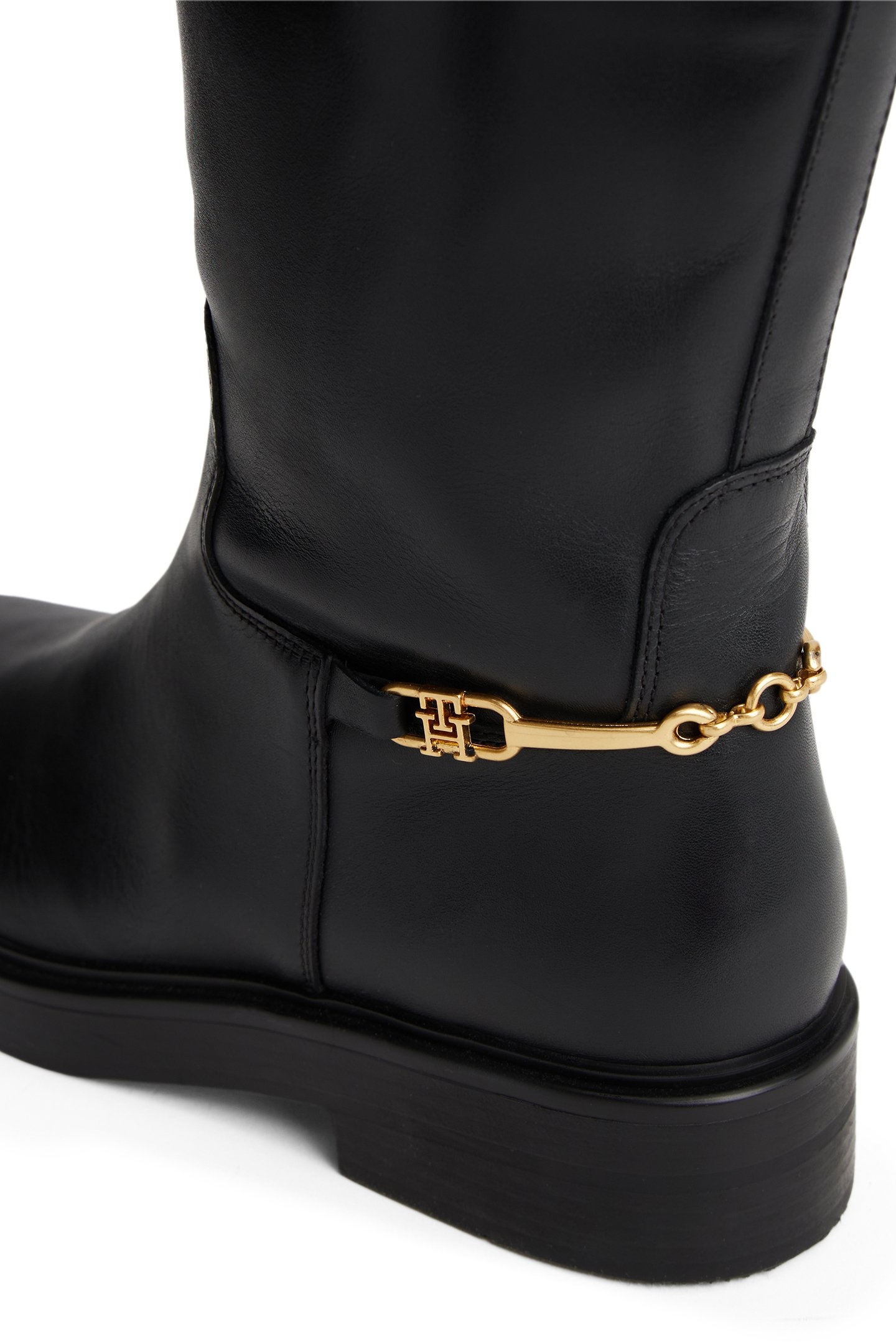 HORSEBIT RIDING LEATHER BOOTS BLACK 6