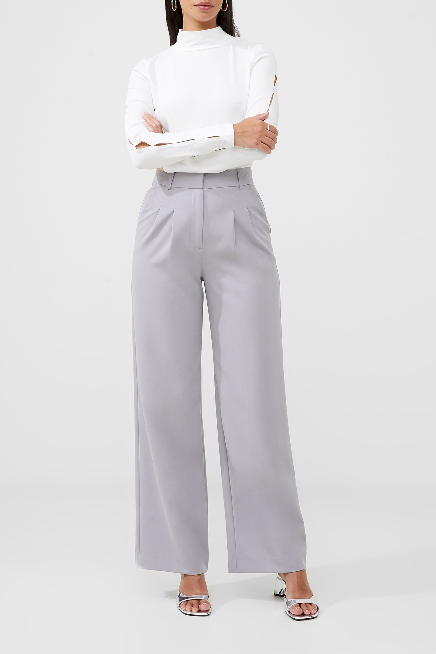 ECHO CREPE TROUSER ALLOY 2