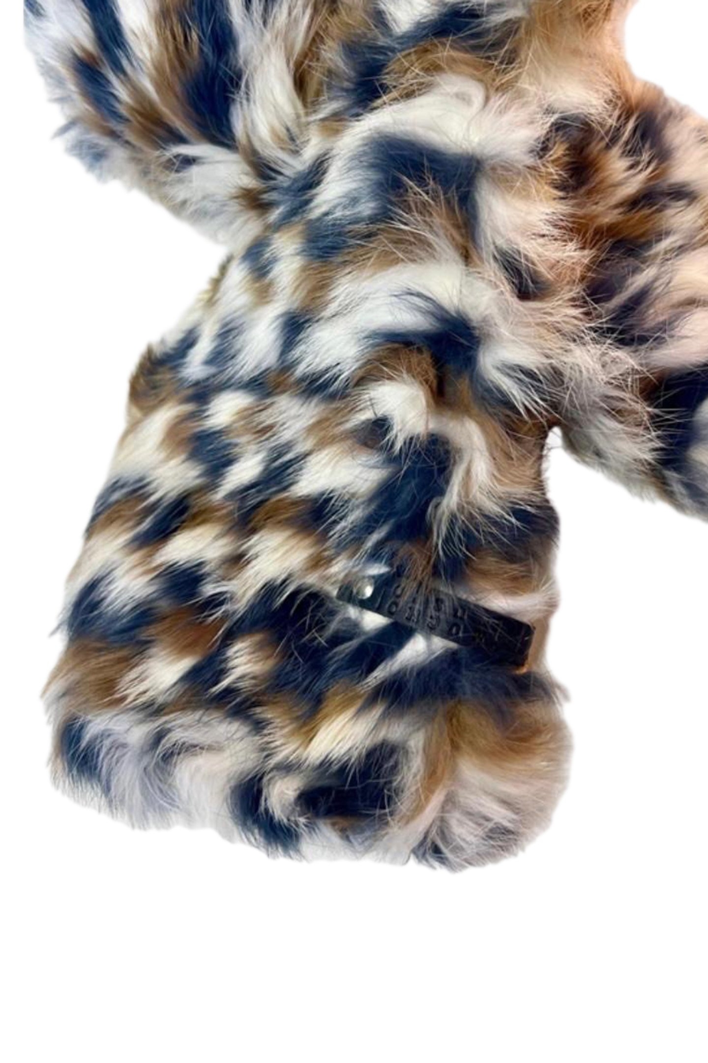SCARF OBLONG FAKE FUR 002 WHITE,BLUE,BEIGE 2