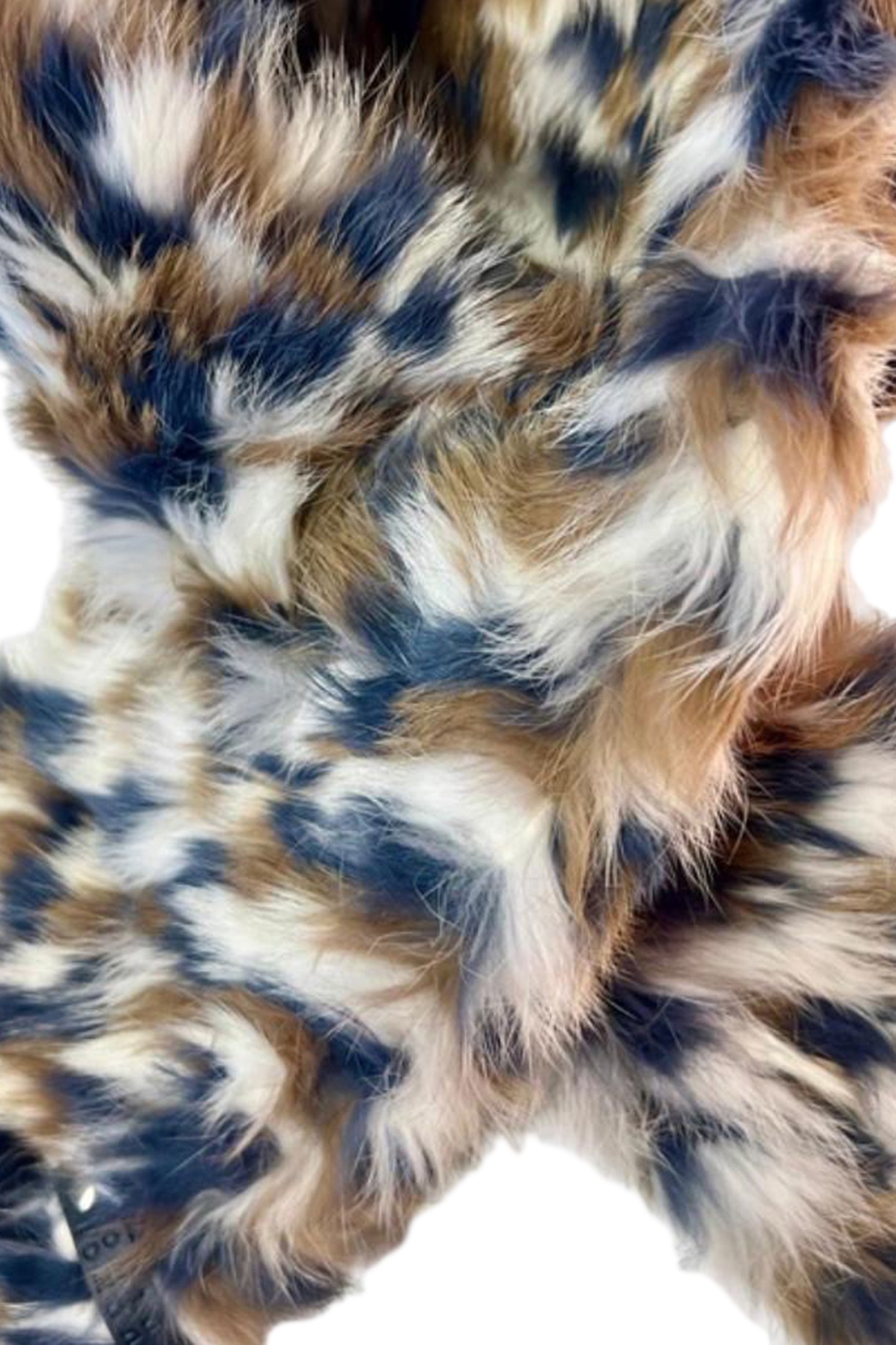 SCARF OBLONG FAKE FUR 002 WHITE,BLUE,BEIGE 3