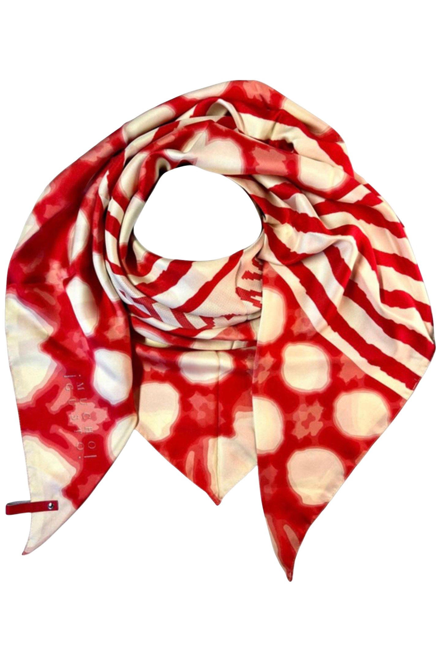 SCARF ST.TROPEZ 002 RED,BEIGE 1