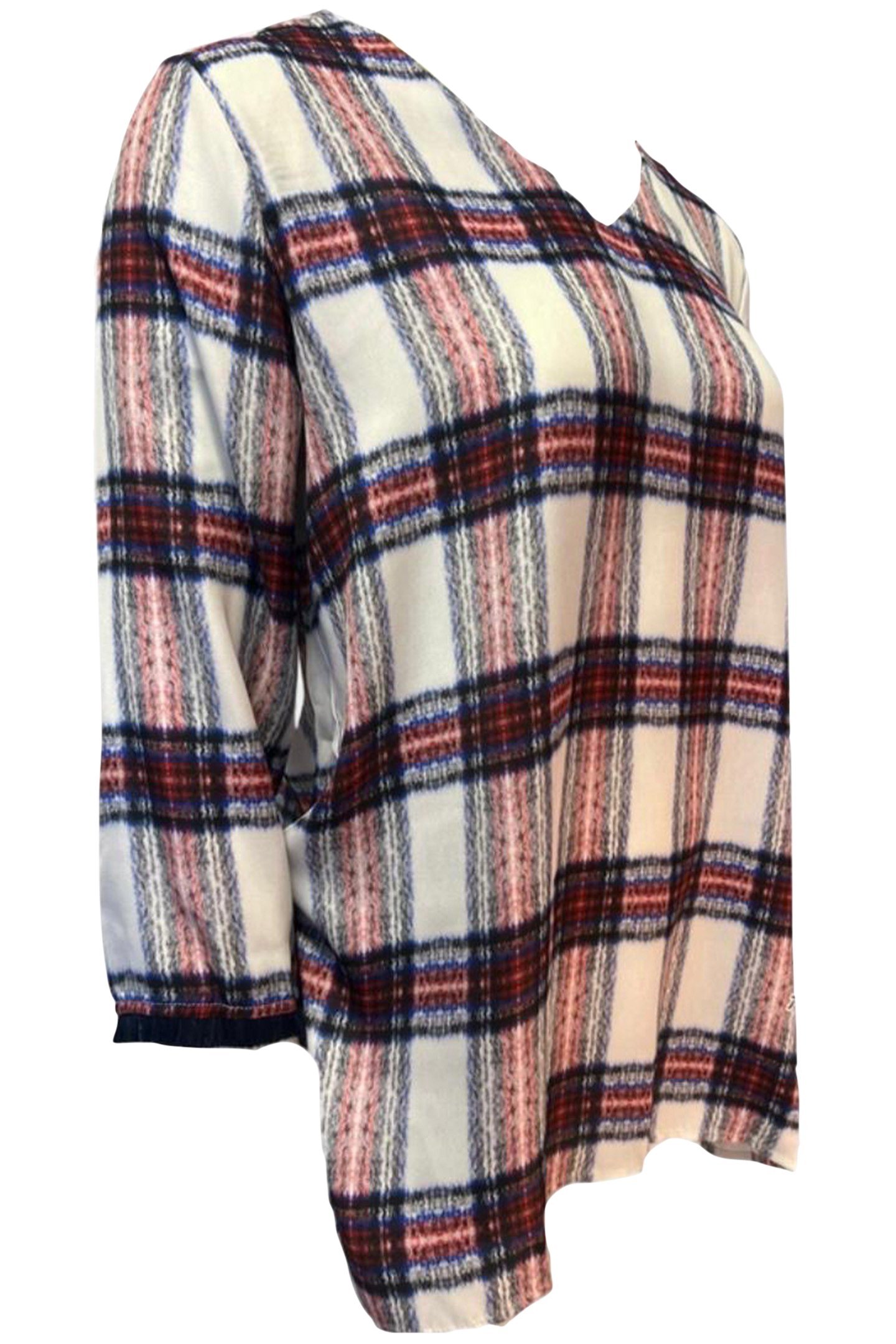 BLOUSE AUCKLAND 001 BLUE/RED/BEIGE 2