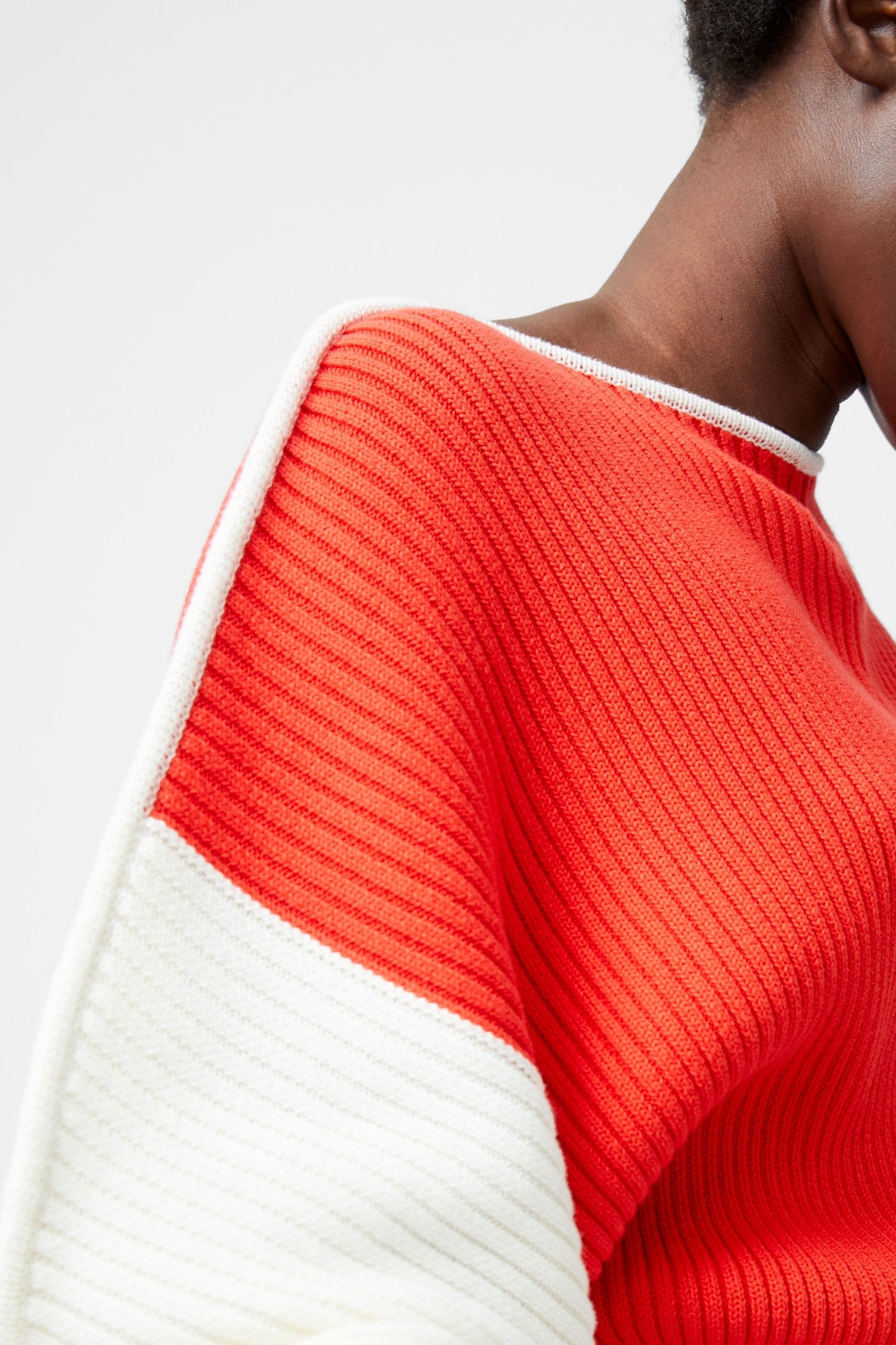 LILY DROP SHOULDER JUMPER SCARLET RED/PORCELAI 4