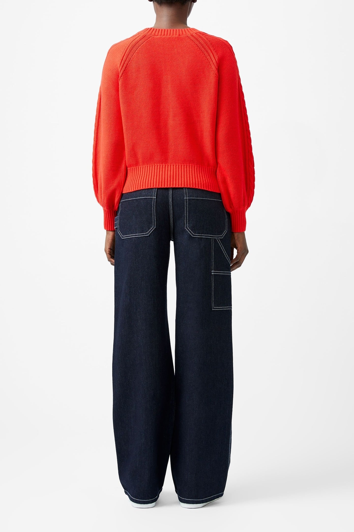 LILY CABLE SLV JUMPER SCARLET RED 2