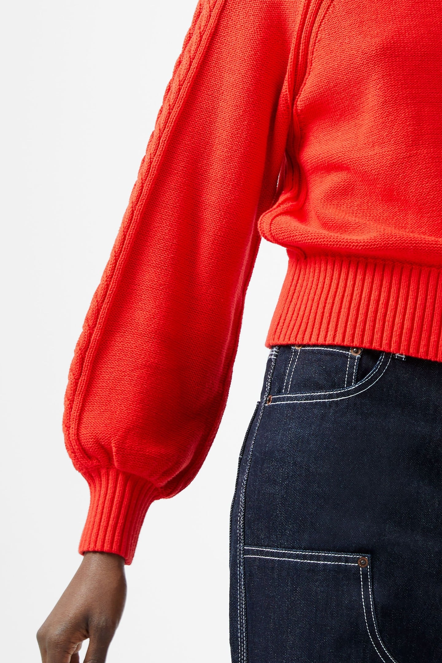 LILY CABLE SLV JUMPER SCARLET RED 3