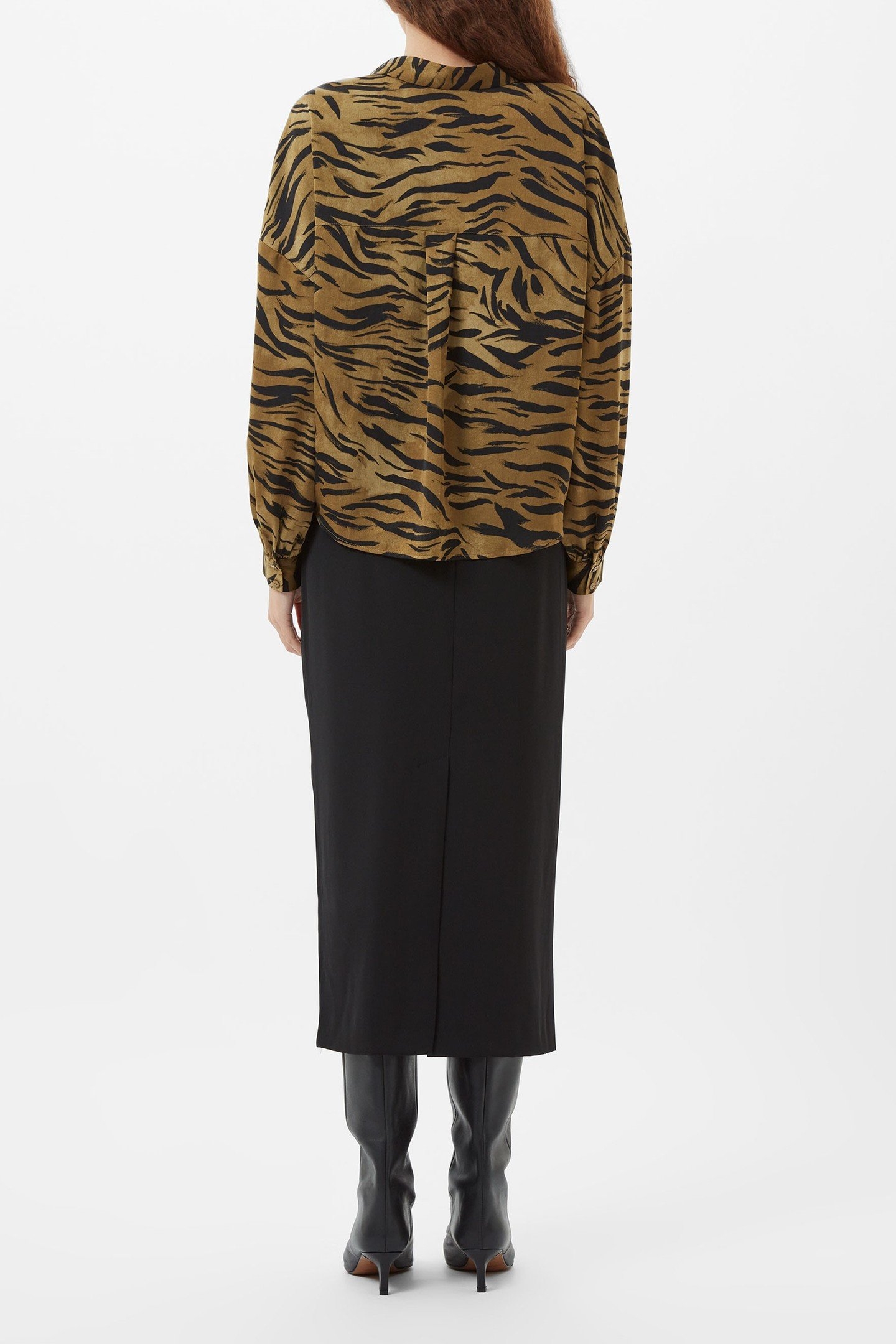 DAMASCO ADELINE PRINT TUCK SHI GOLDEN OLIVE KHAKI 2