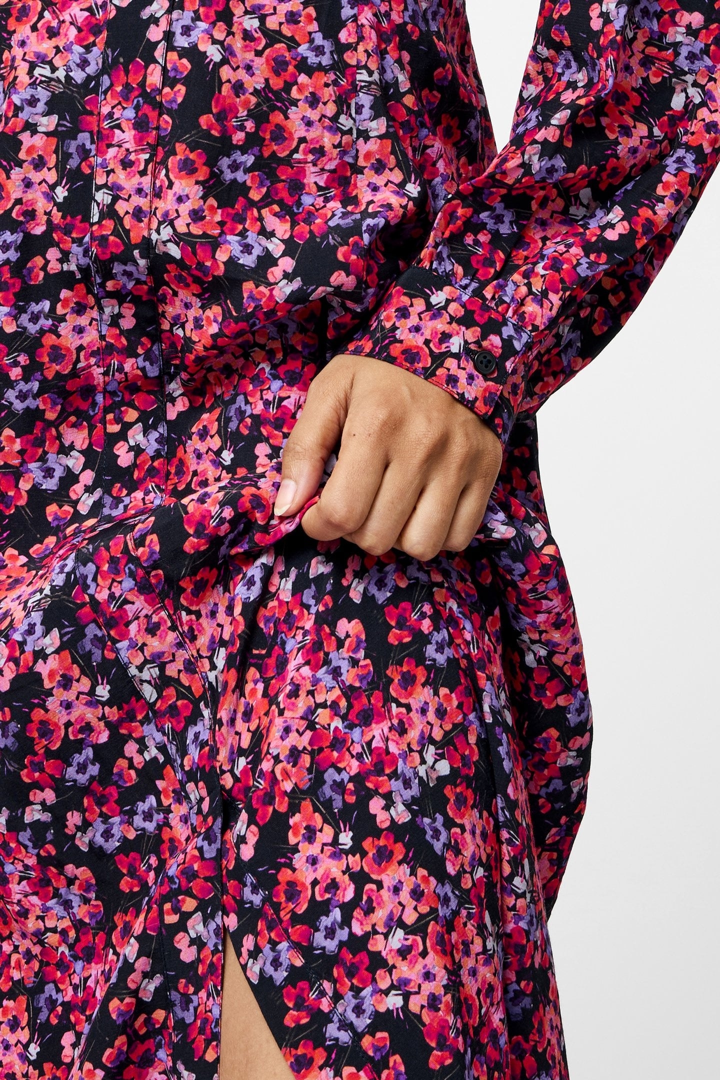 JENNIFER MIDI DRESS BLACK/PINK MULTI 4