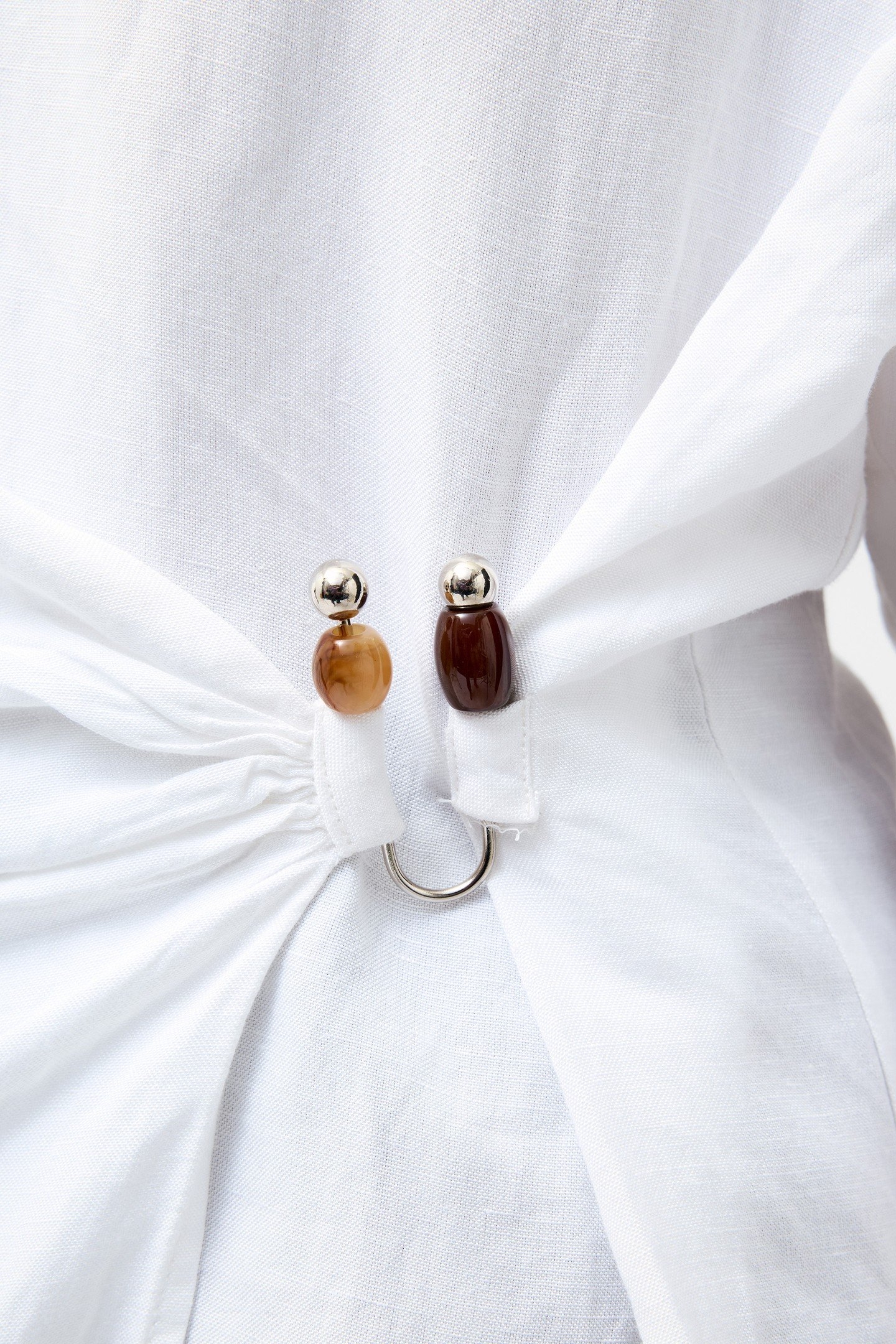 AURI LINEN CLASP SHIRT LINEN WHITE 4