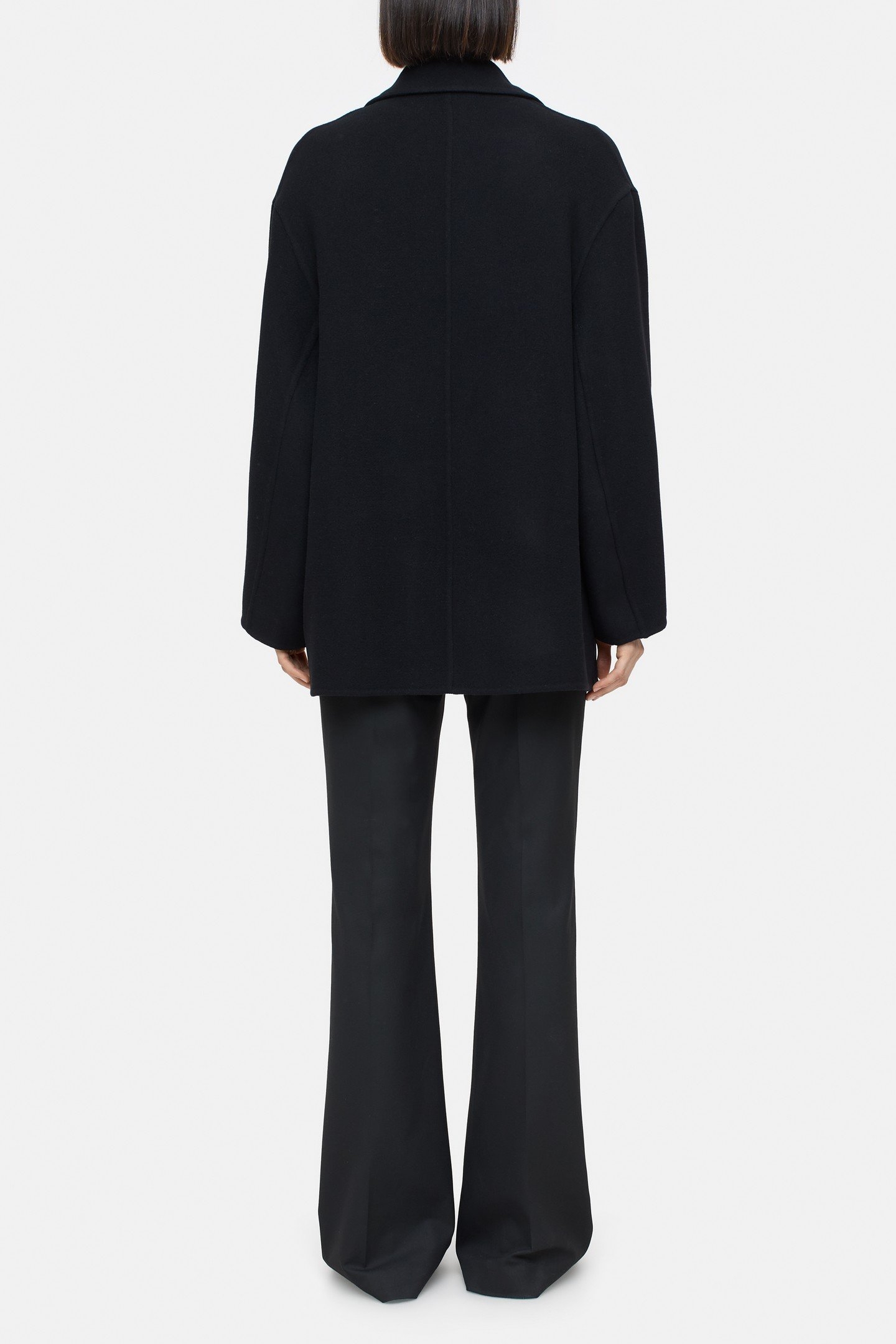 DOUBLE BREASTED COAT JACKET BLACK 3