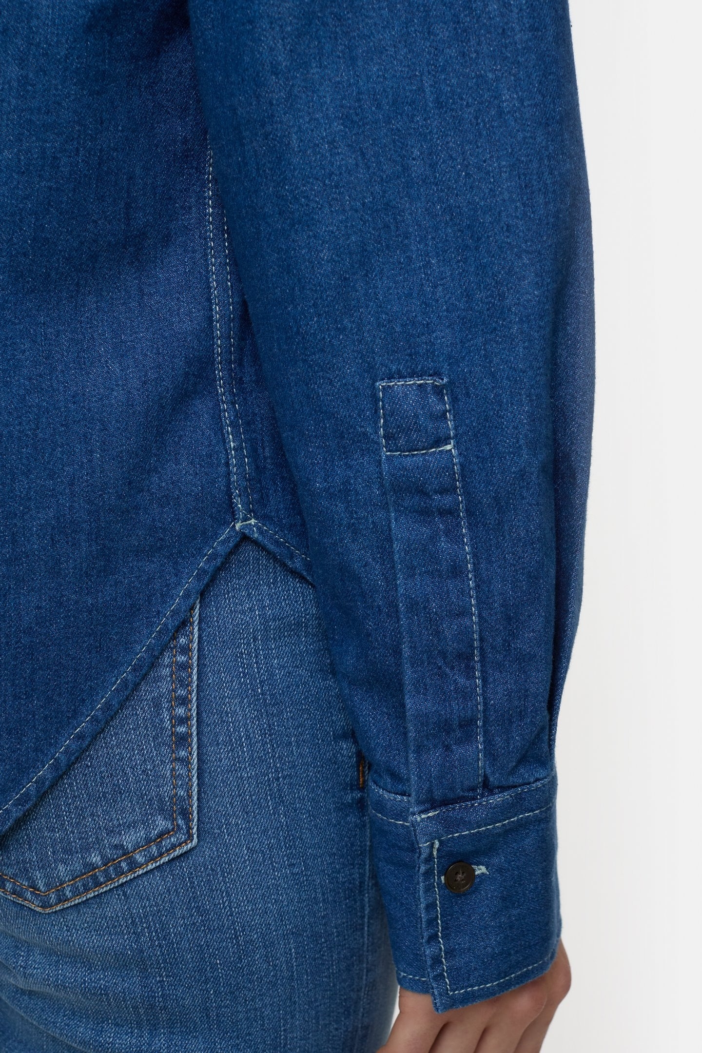 STRAIGHT FITTED SHIRT & BLOUSES DARK BLUE 6