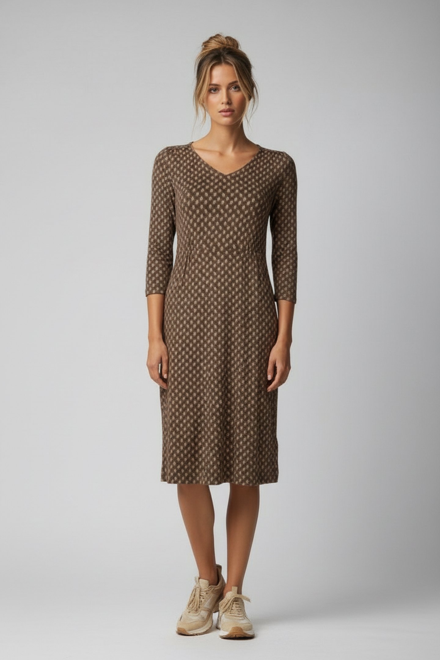 TALLIE JERSEY DRESS CHARTREUSE PRINT 1