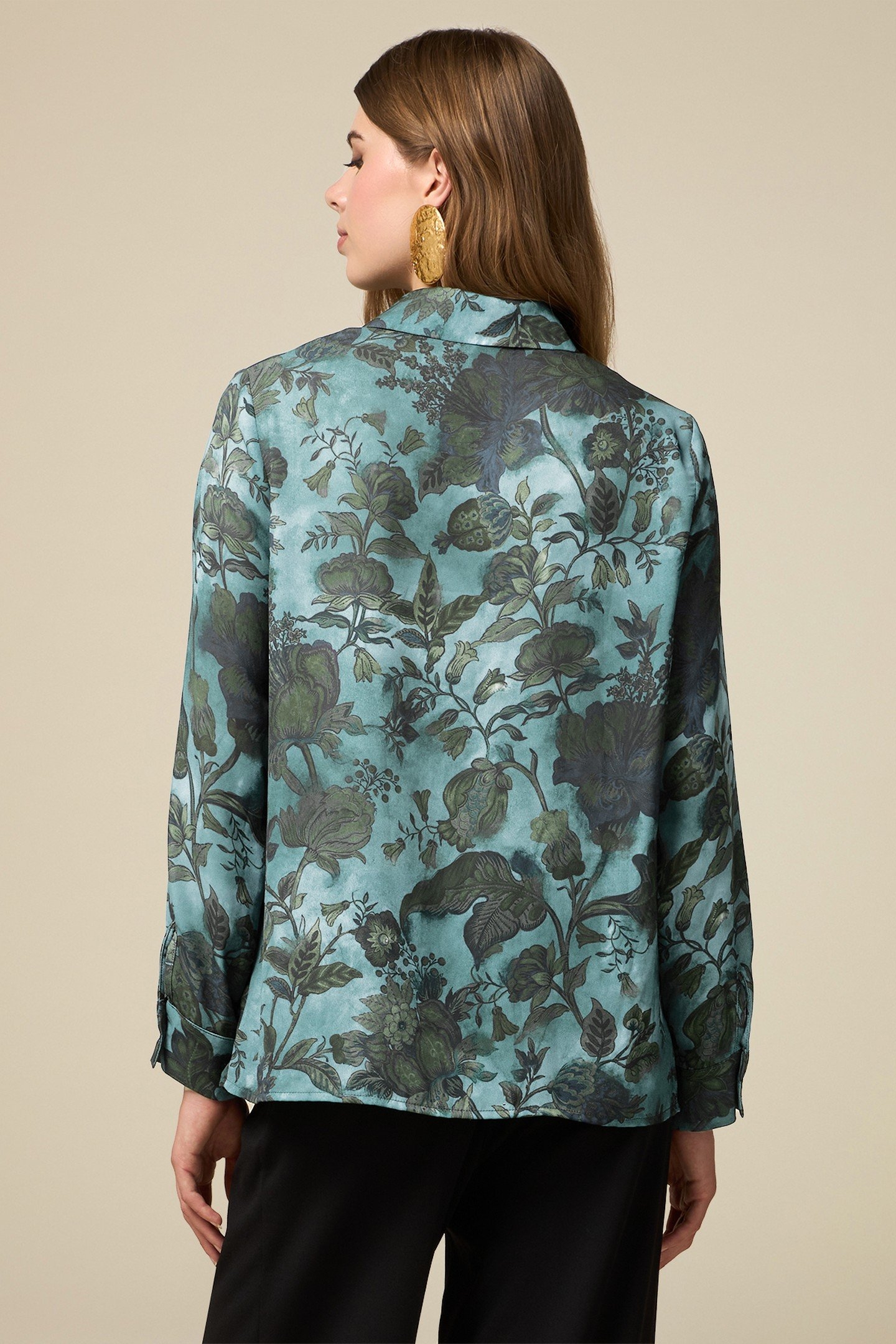 FLORAL PATTERN SHIRT GREEN 2