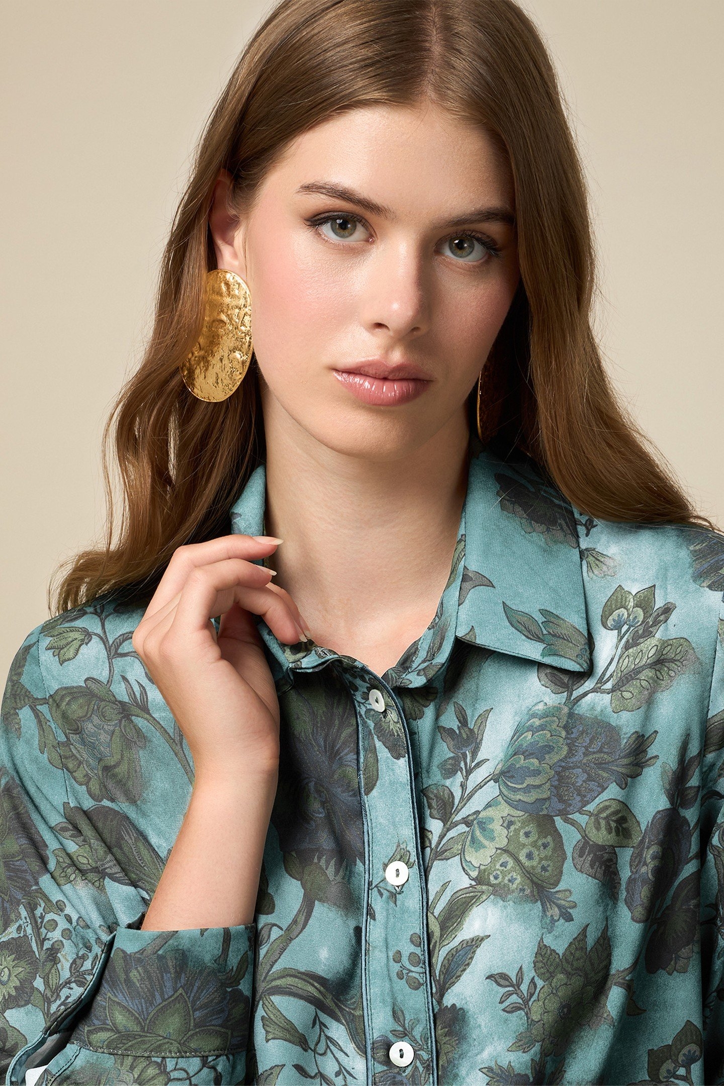 FLORAL PATTERN SHIRT GREEN 4