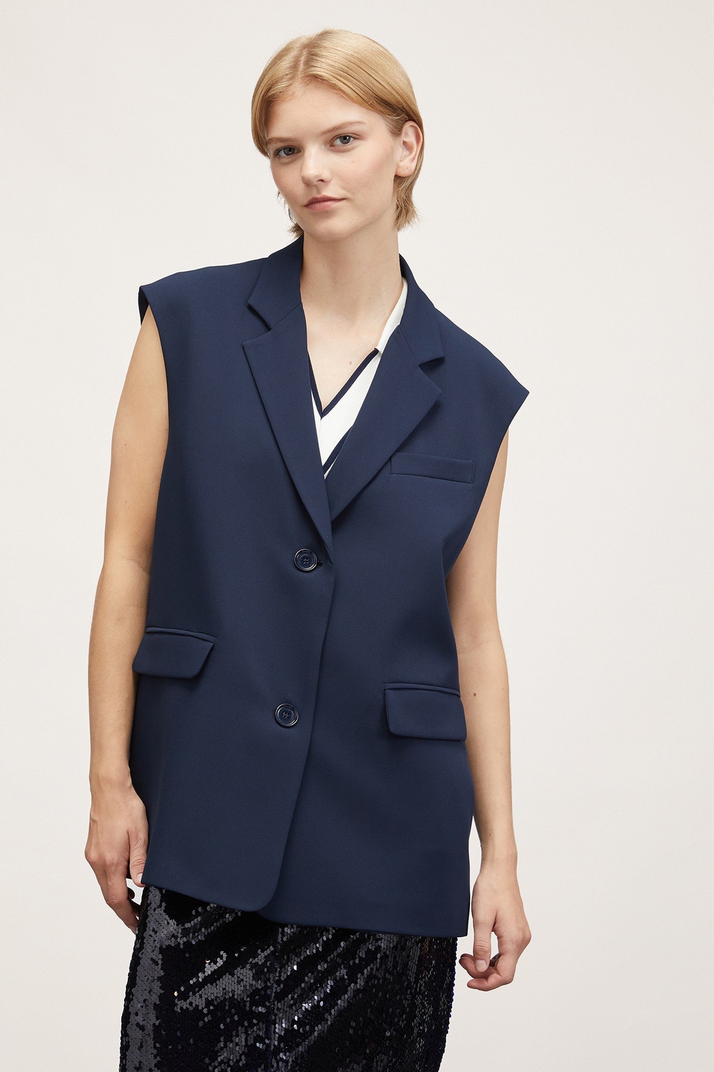 OVERSIZED WAISTCOAT BLUE 1