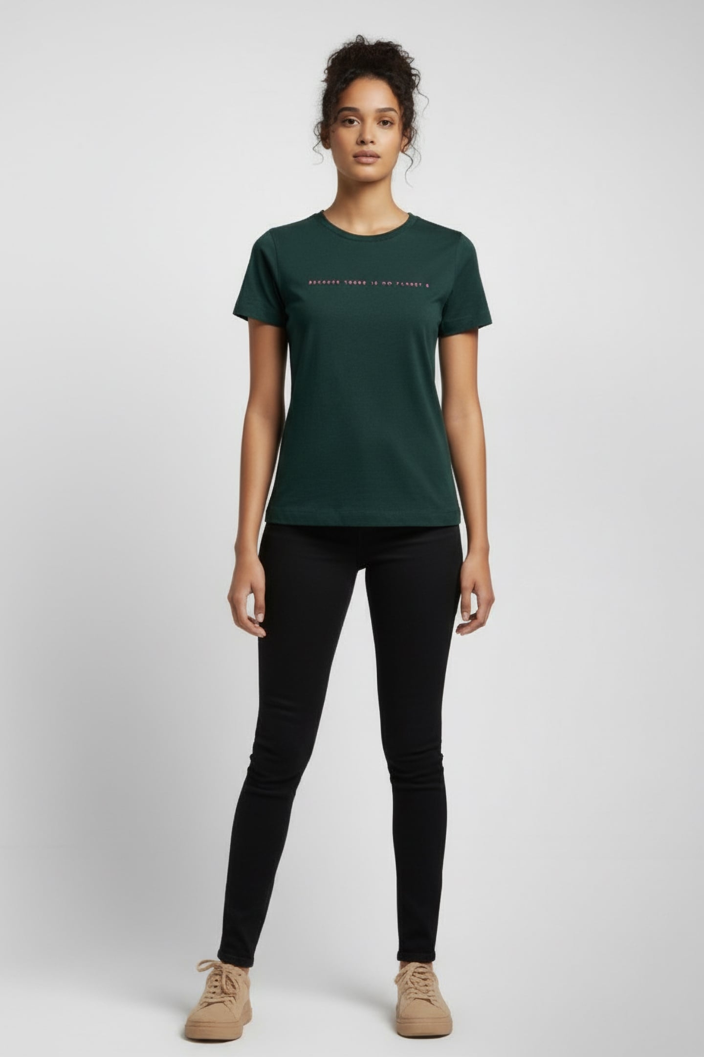 MARIELALF SMALL BECAUSE T-SHIRT KOREAN GREEN 1