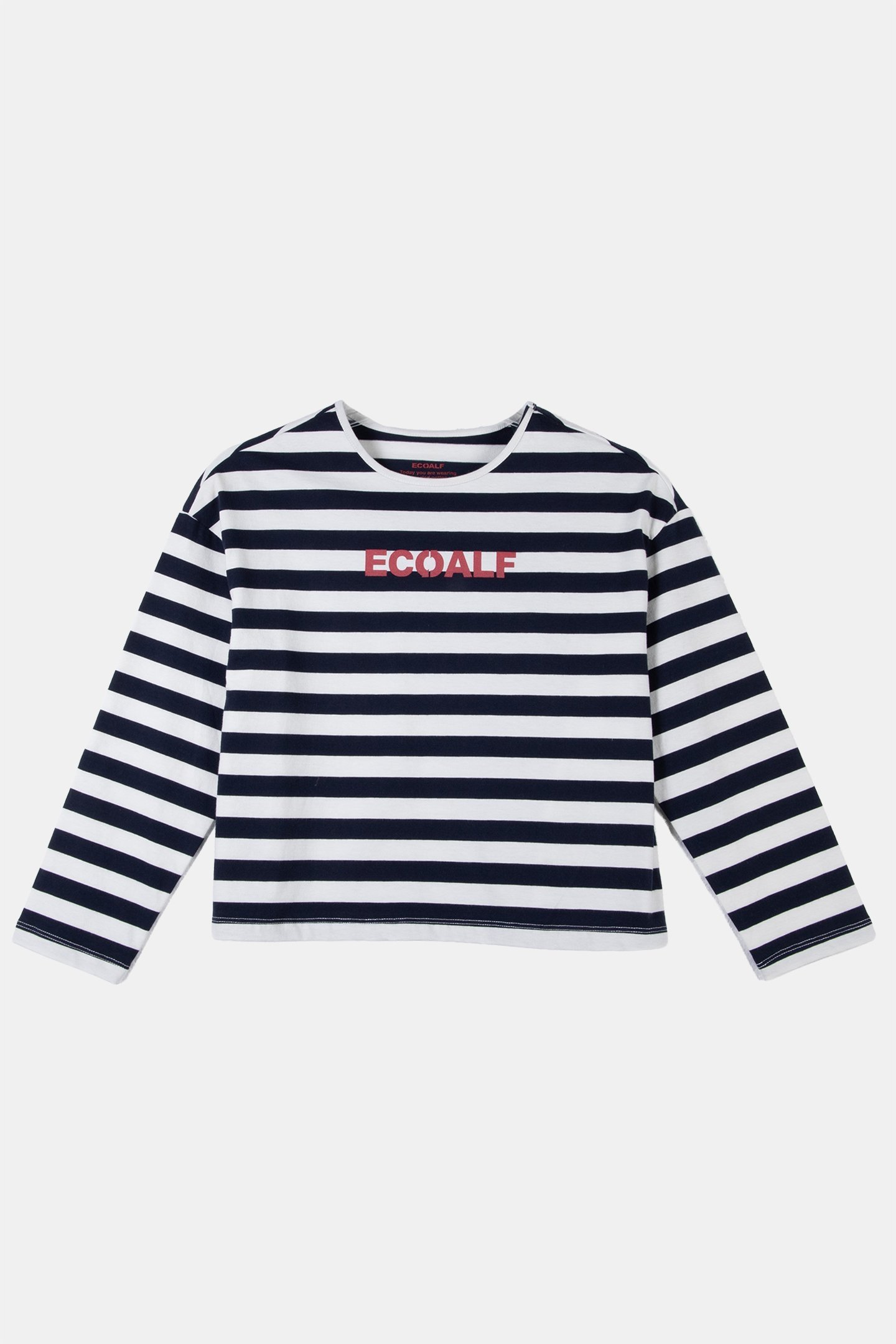GIRLS CAMIFELPAALF T-SHIRT PINE / CREAM STRIPES 1