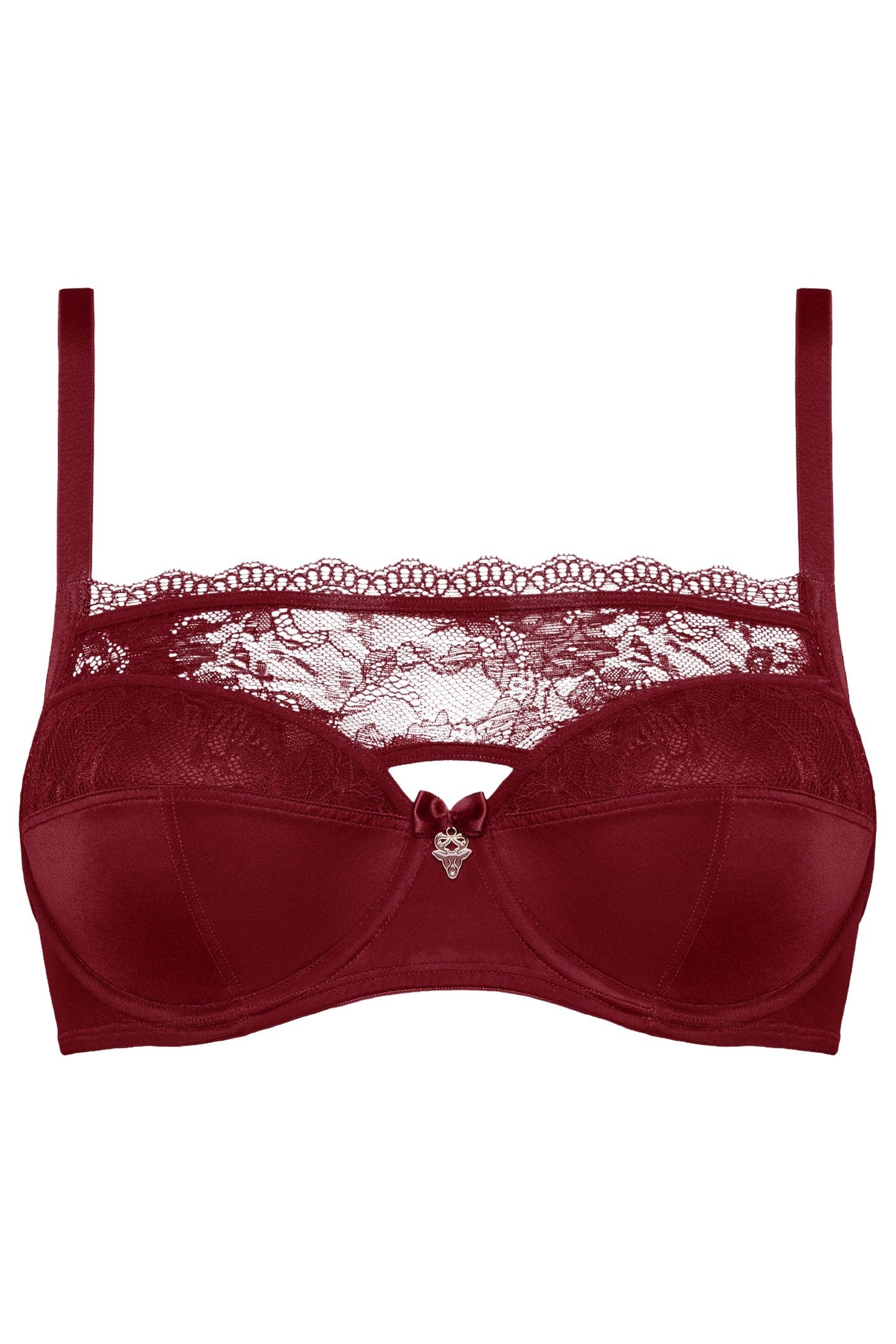 CARITA BRA PLUNGE BALCONY WIRED PADDED RED 4