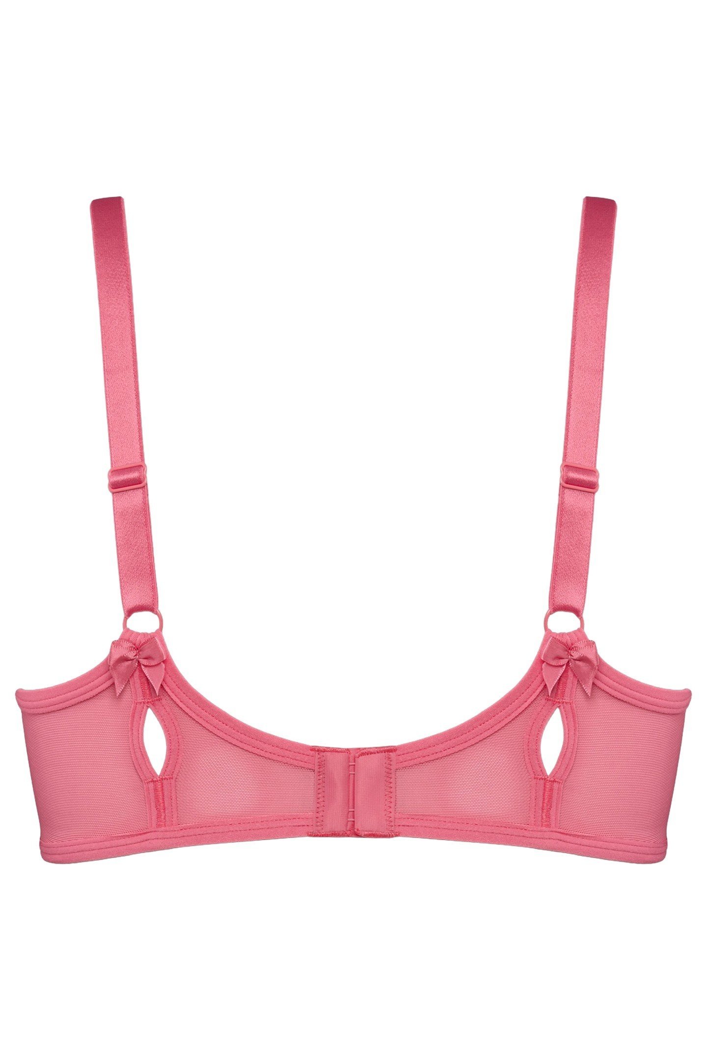 PEEKABOO BRA PLUNGE BALCONY WIRED PADDED PINK 4