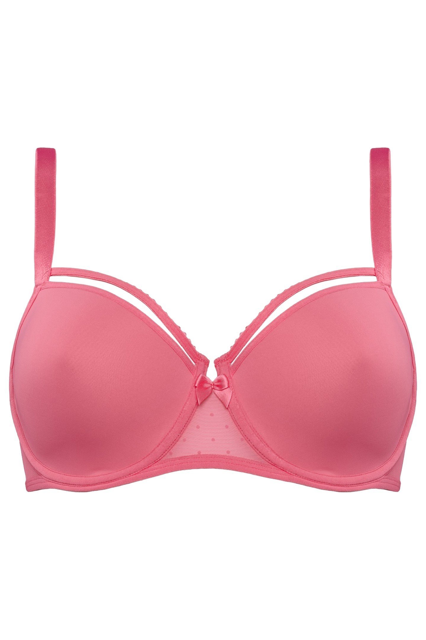 PEEKABOO BRA PLUNGE BALCONY WIRED PADDED PINK 5