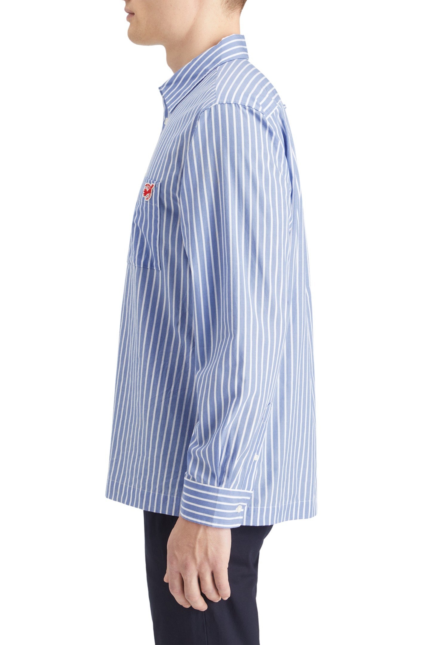 CORE - THE FREE SPIRIT PEACE BIRD POPLIN SHIRT BLUE WHITE ST 3