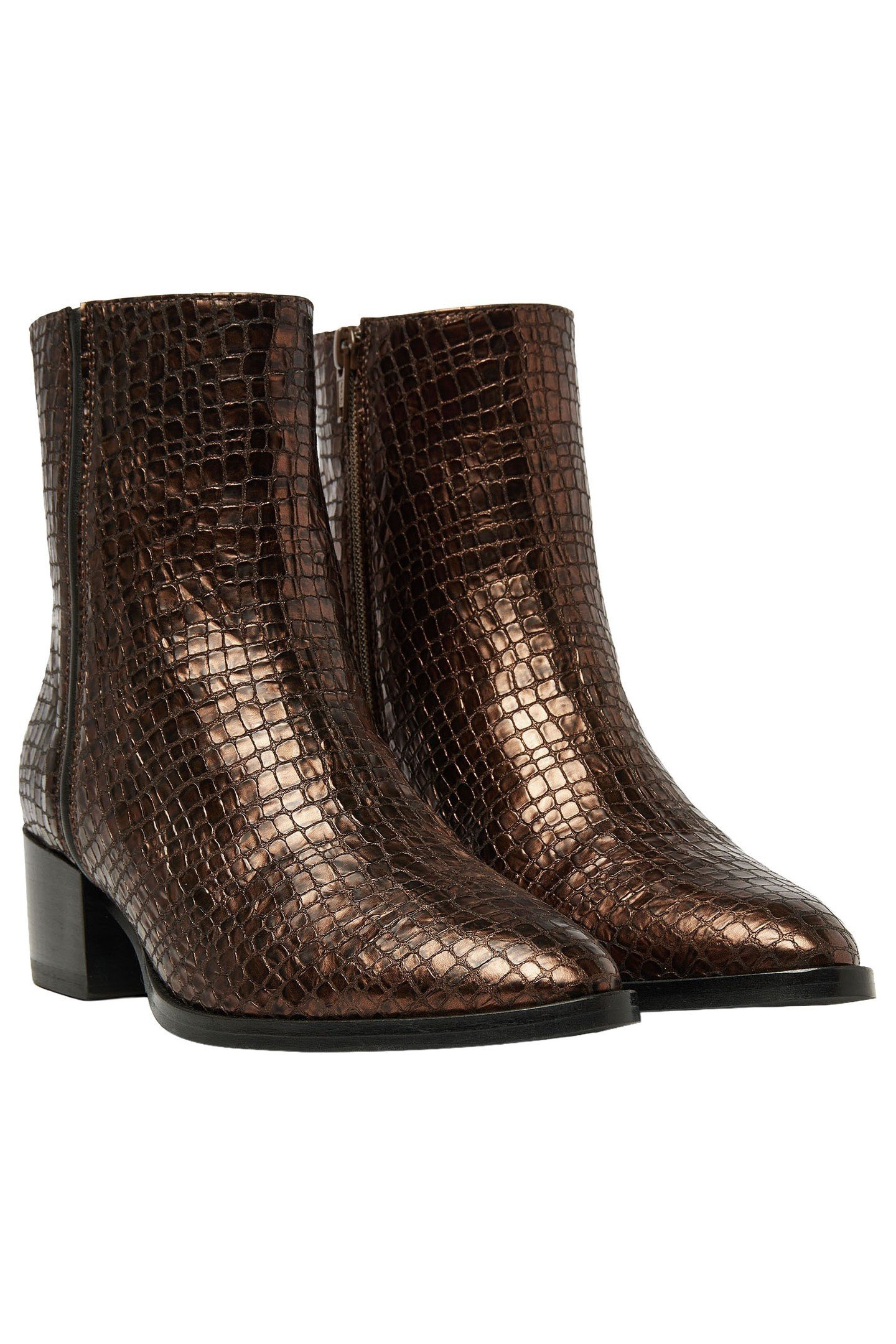 ROSE BAKER ANKLE BOOTS BRONZE 6