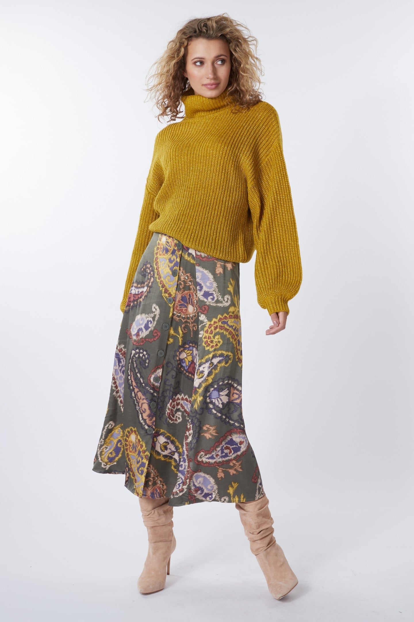 SKIRT BUTTONS ELEMENTS PRINT PRINT 1