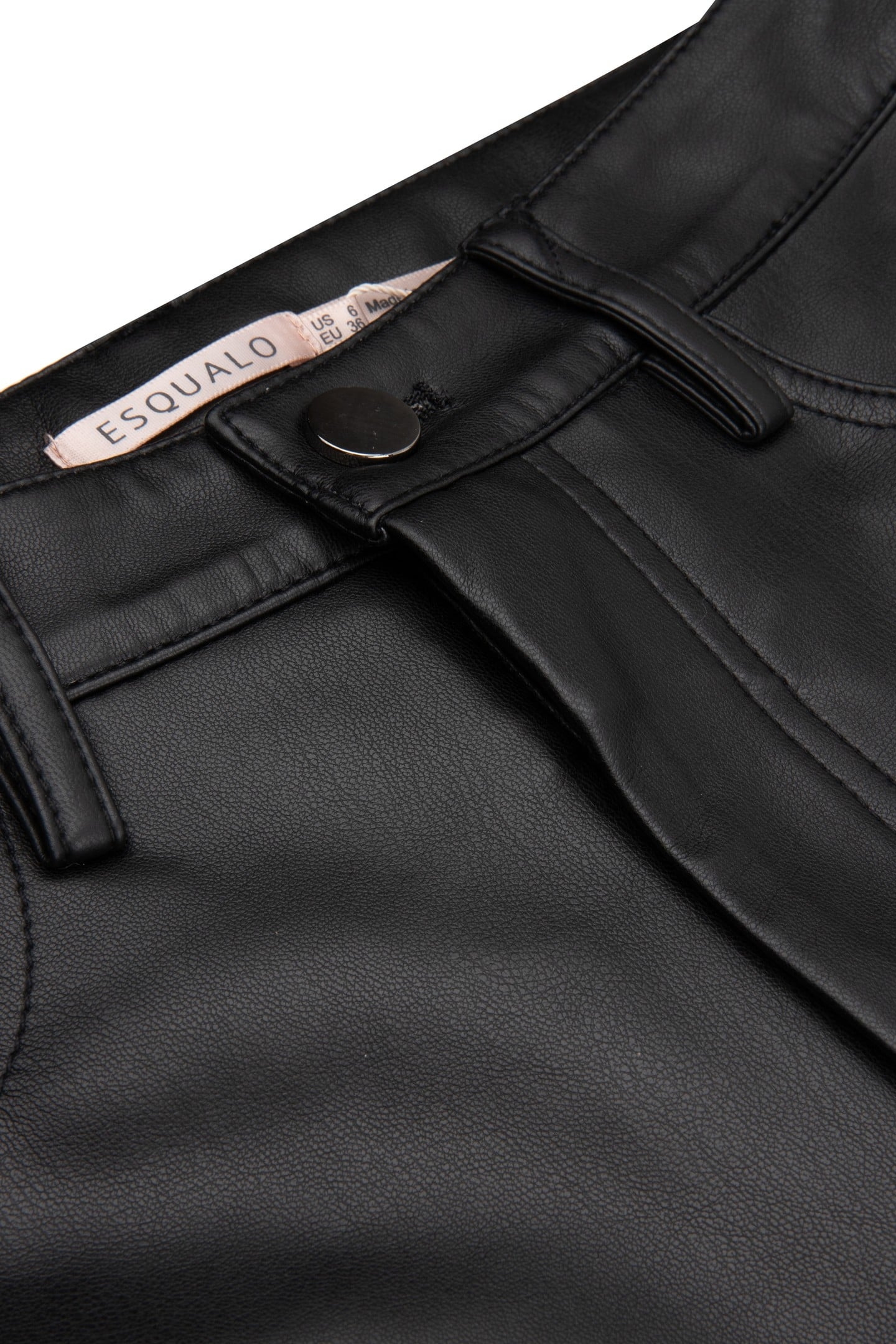 TROUSERS FLARED SPLIT PU BLACK 6